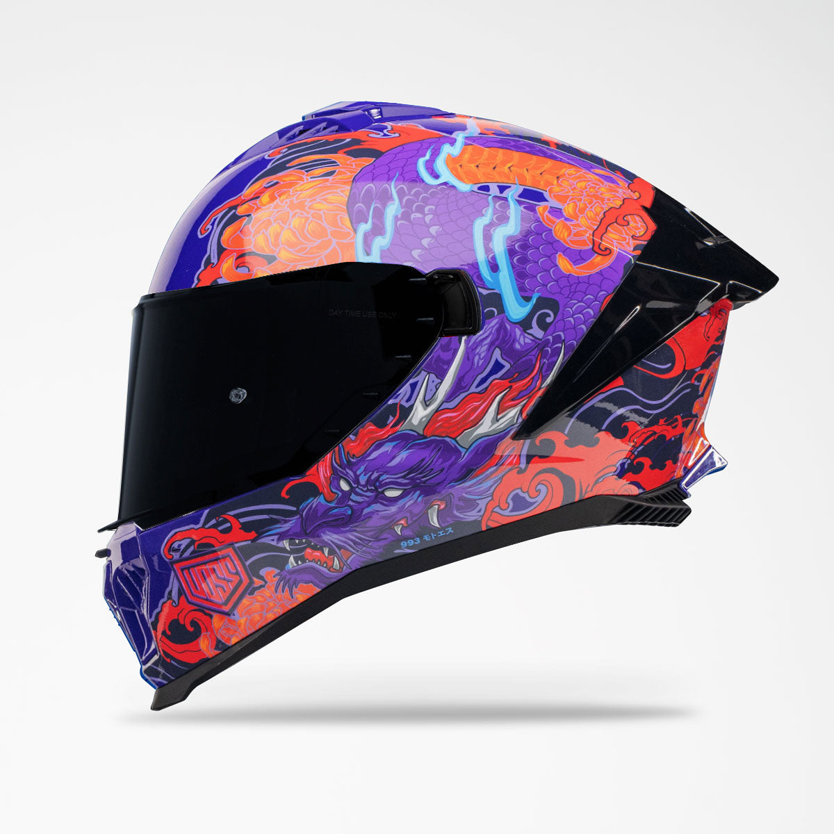 Pre-Sale | Voss 993 Moto‑S Royal Irezumi Full Face Helmet | Gloss, Pinlock Prepared