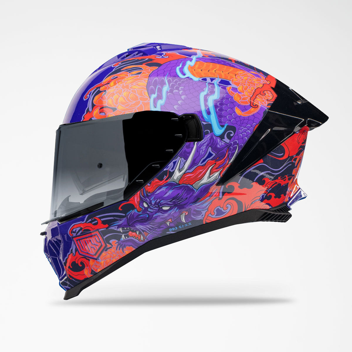 Pre-Sale | Voss 993 Moto‑S Royal Irezumi Full Face Helmet | Gloss, Pinlock Prepared