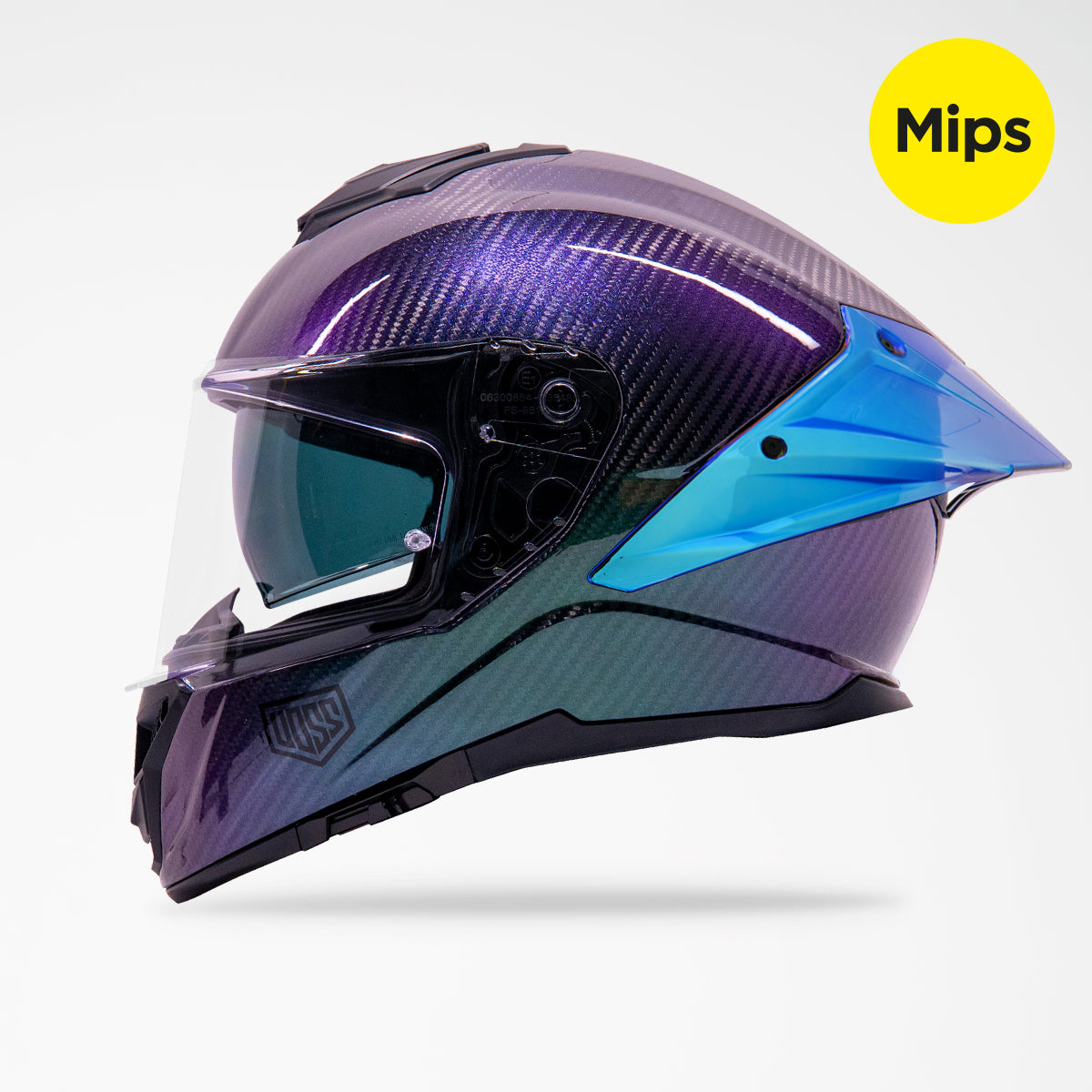 Casco integral Voss 991 Stardust de fibra de carbono | Preparado para MIPS y Pinlock