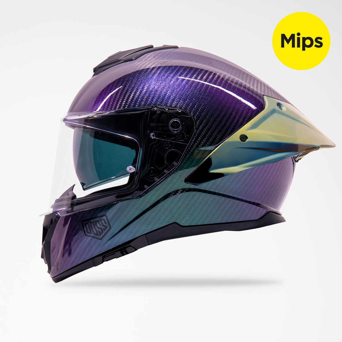 Casco integral Voss 991 Stardust de fibra de carbono | Preparado para MIPS y Pinlock