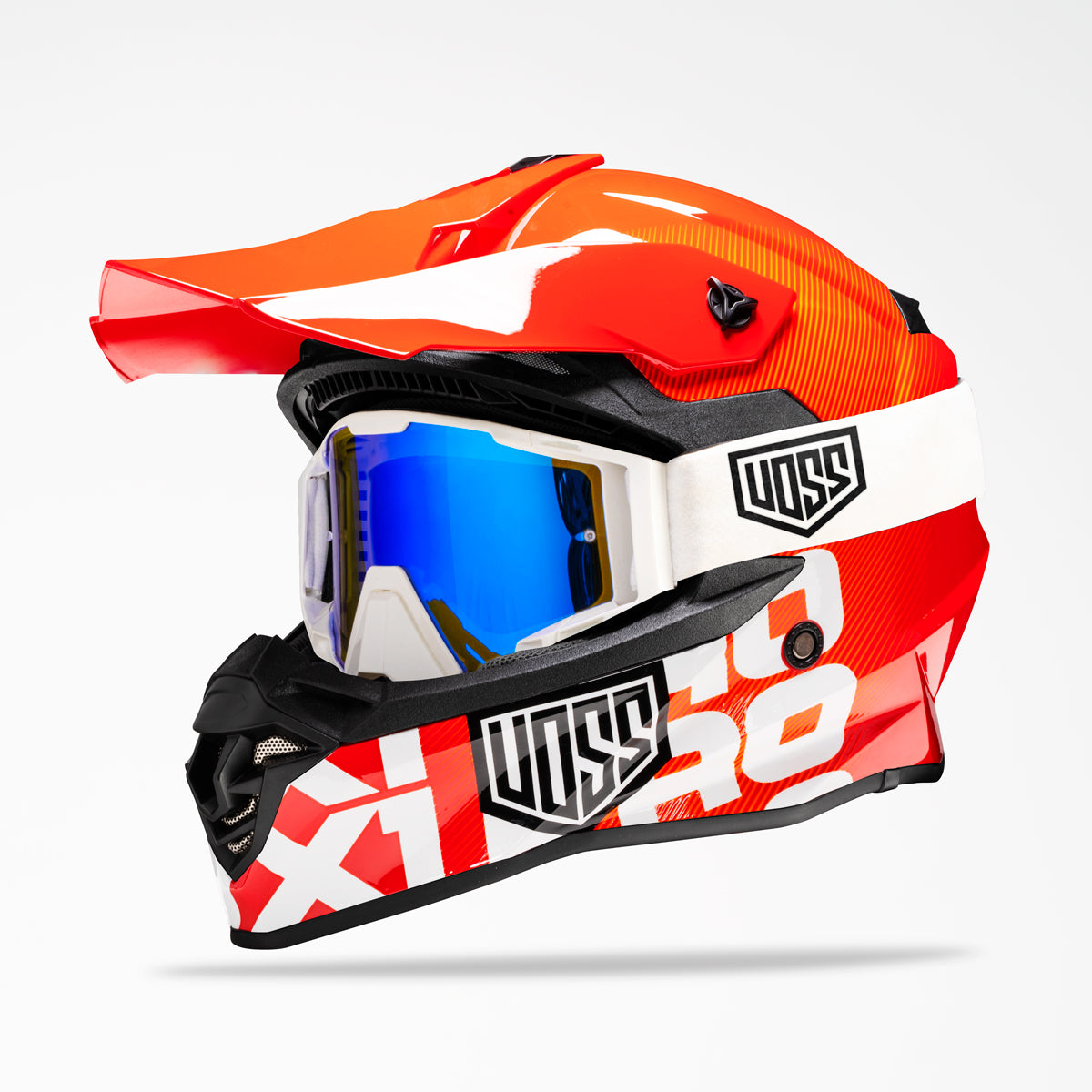 Voss 801 X1 Pro Dirt Red Crimson Helmet