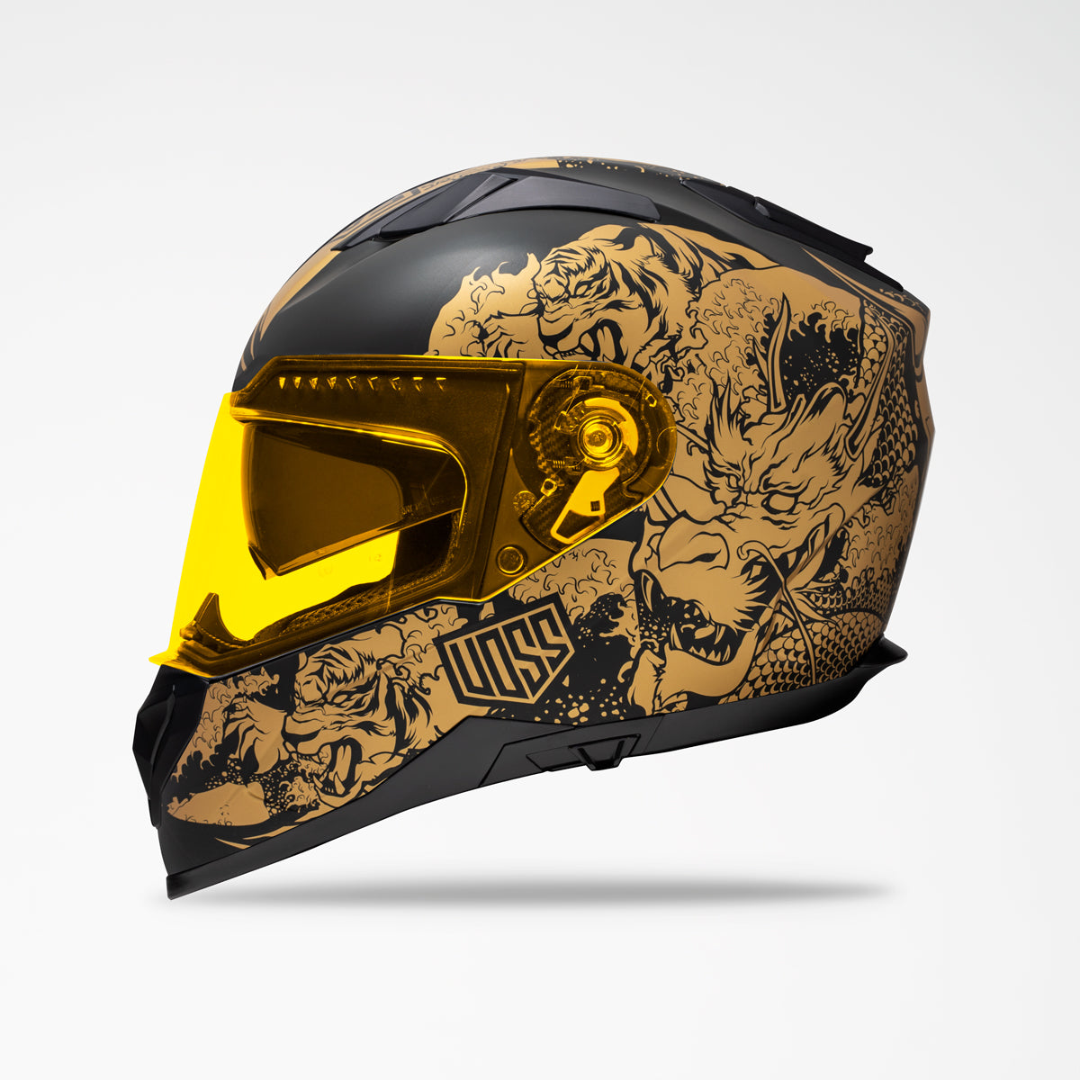 Voss 989 Moto-V Gold Rei Helmet