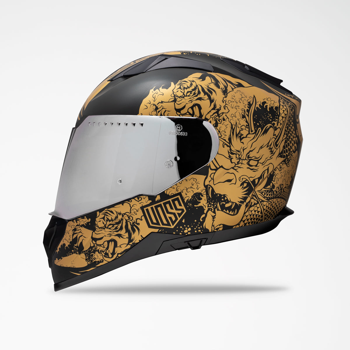 Voss 989 Moto-V Gold Rei Helmet