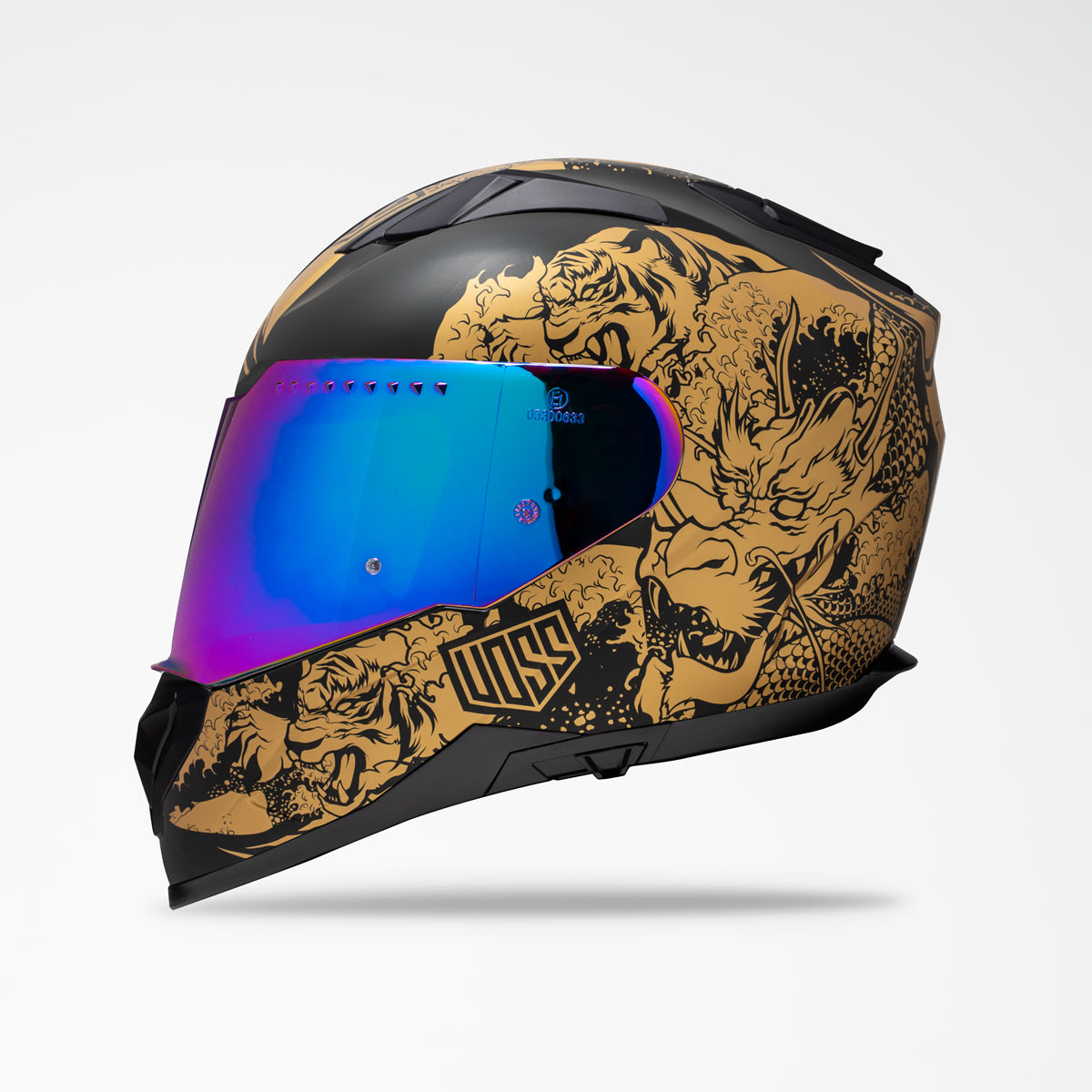 Voss 989 Moto-V Gold Rei Helmet