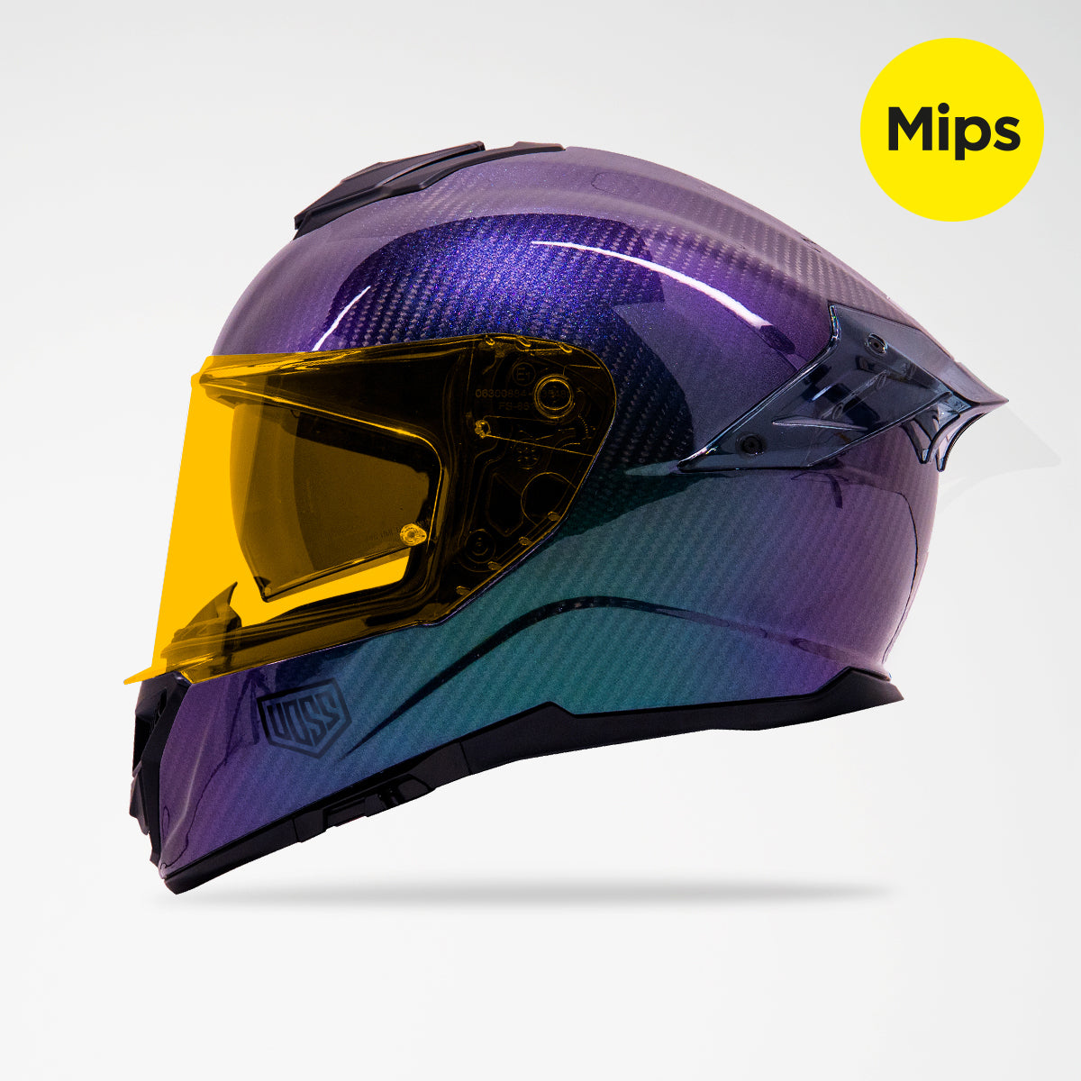 Voss 991 Stardust Carbon Fiber Full Face Helmet | MIPS, Pinlock Prepared