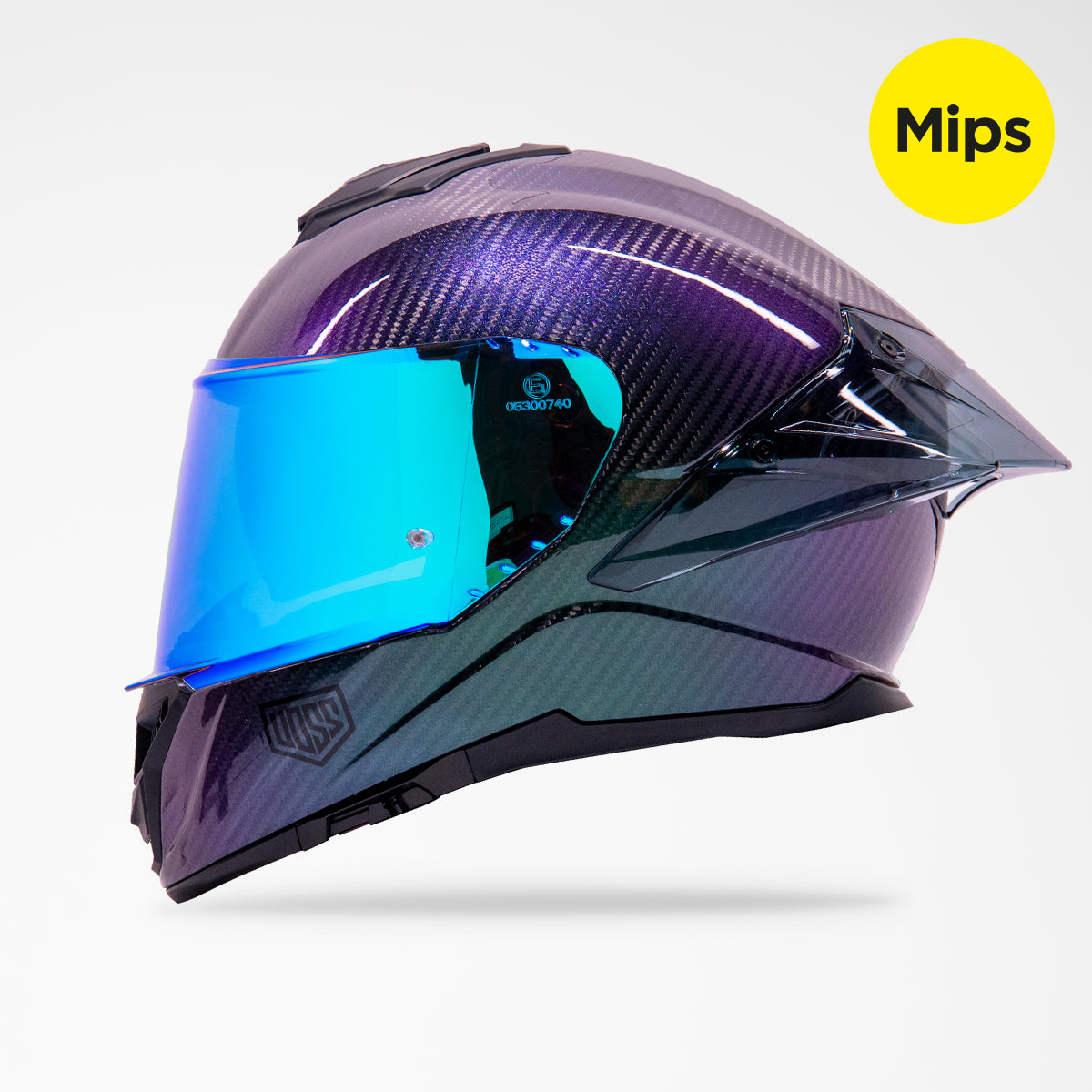 Voss 991 Stardust Carbon Fiber Full Face Helmet | MIPS, Pinlock Prepared