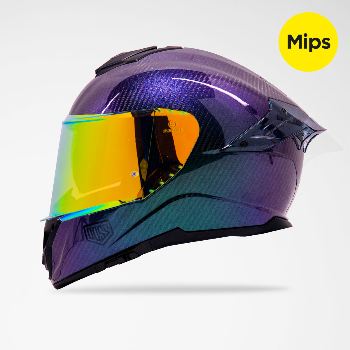 Voss 991 Stardust Carbon Fiber Full Face Helmet | MIPS, Pinlock Prepared