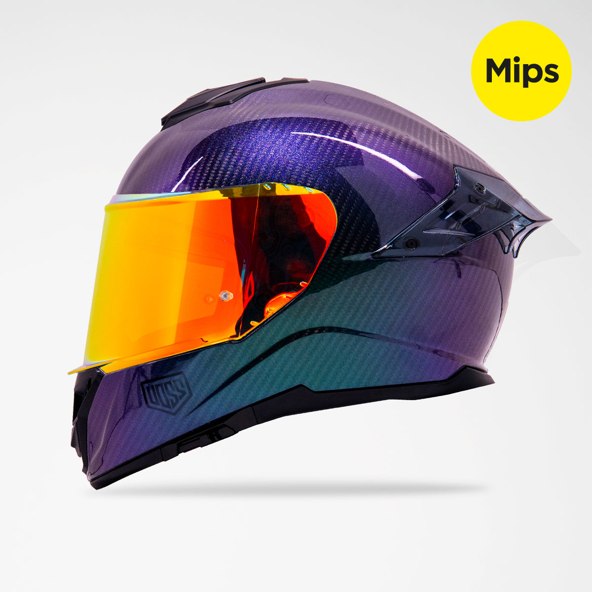 Voss 991 Stardust Carbon Fiber Full Face Helmet | MIPS, Pinlock Prepared