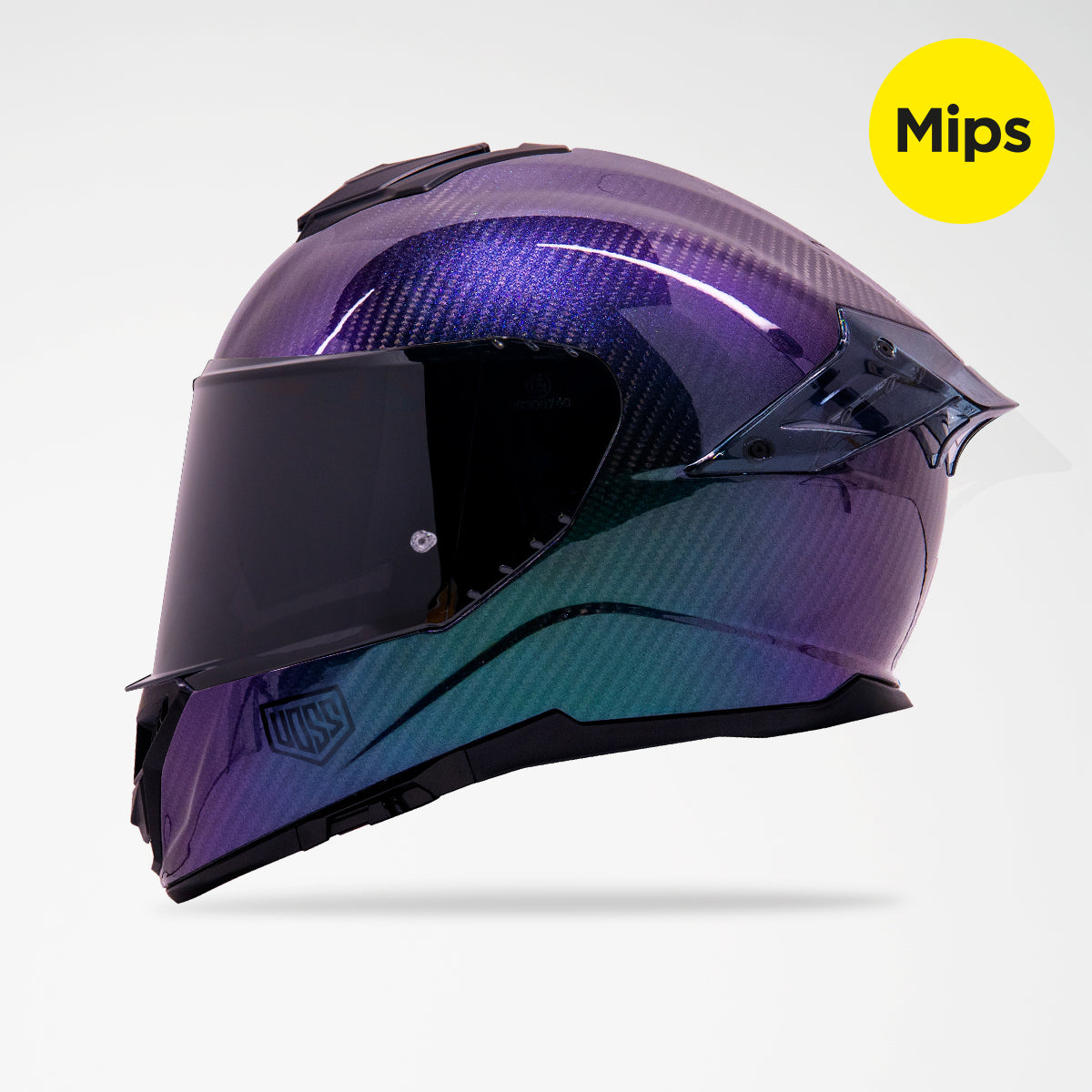 Voss 991 Stardust Carbon Fiber Full Face Helmet | MIPS, Pinlock Prepared