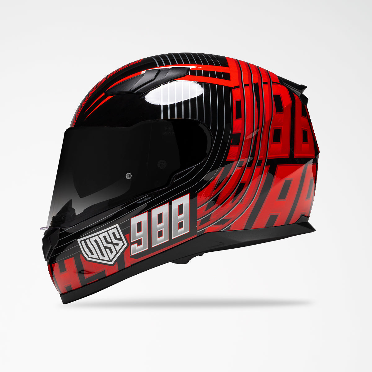 Voss 988 Moto-1 Echo Red Helmet