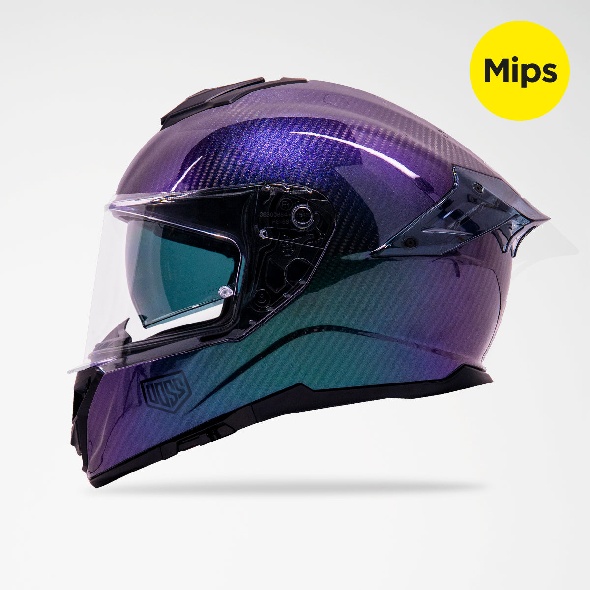 Voss 991 Stardust Carbon Fiber Full Face Helmet | MIPS, Pinlock Prepared