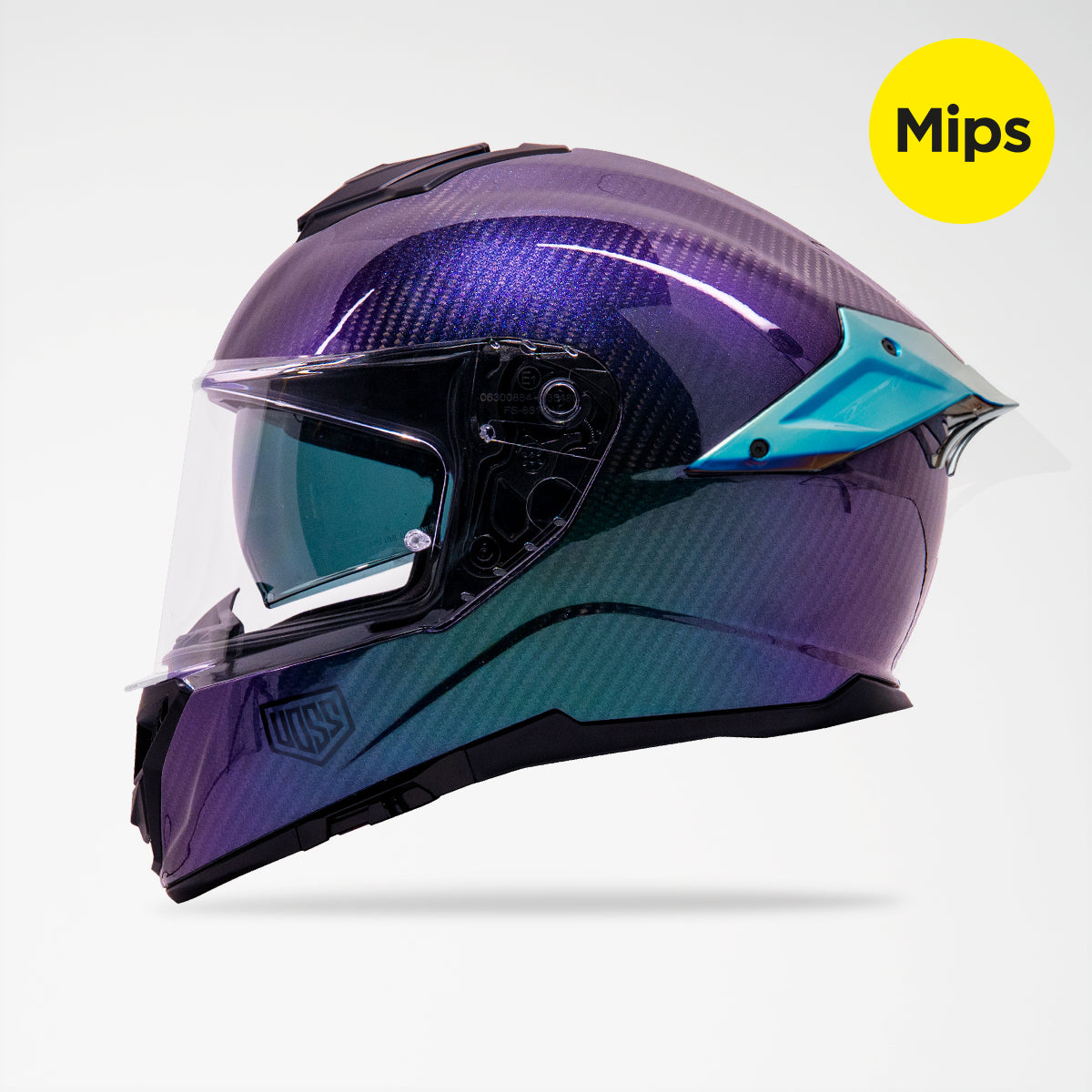 Voss 991 Stardust Carbon Fiber Full Face Helmet | MIPS, Pinlock Prepared