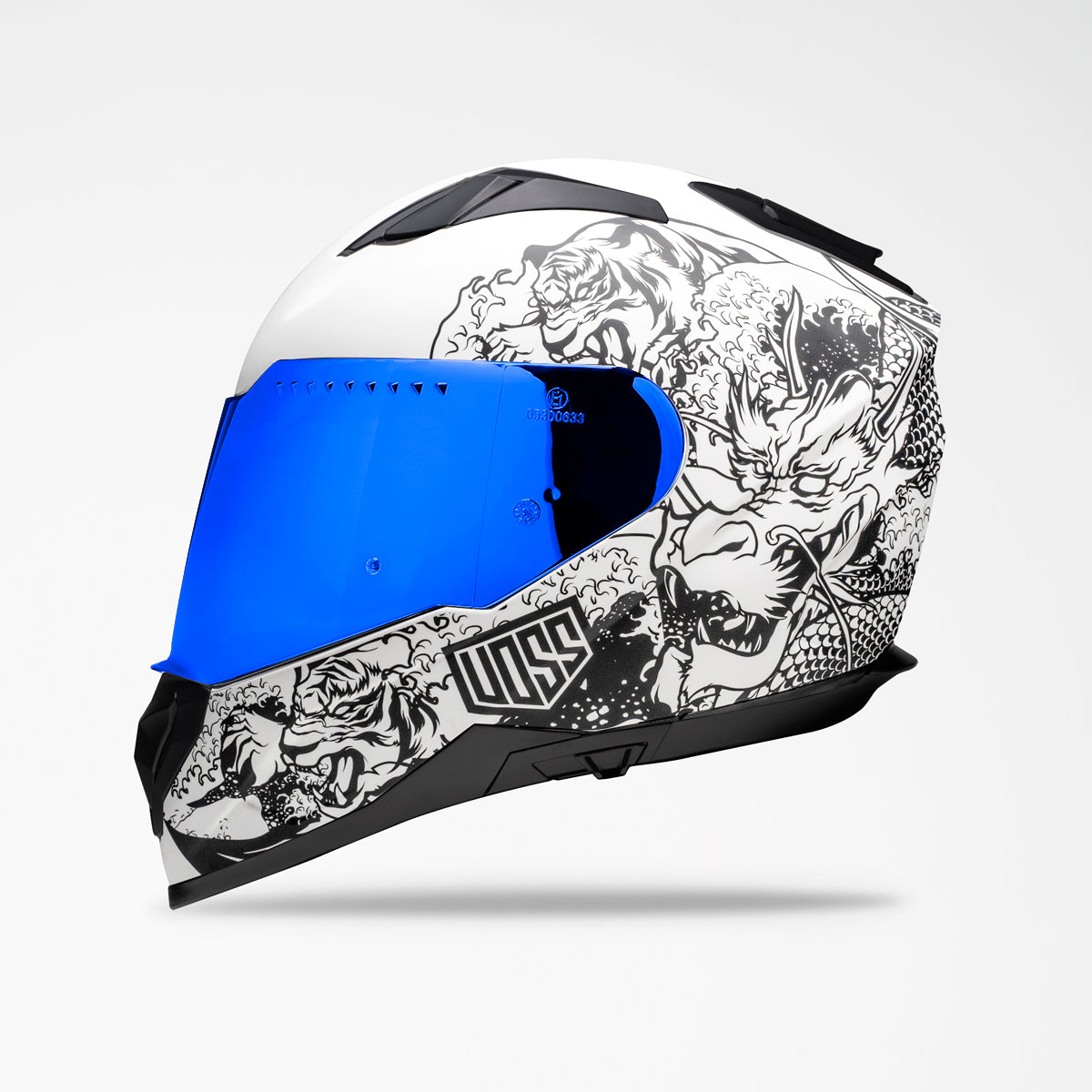 Voss 989 Moto‑V White Rei Full Face Helmet Voss 989 Moto‑V White Rei Full Face Helmet