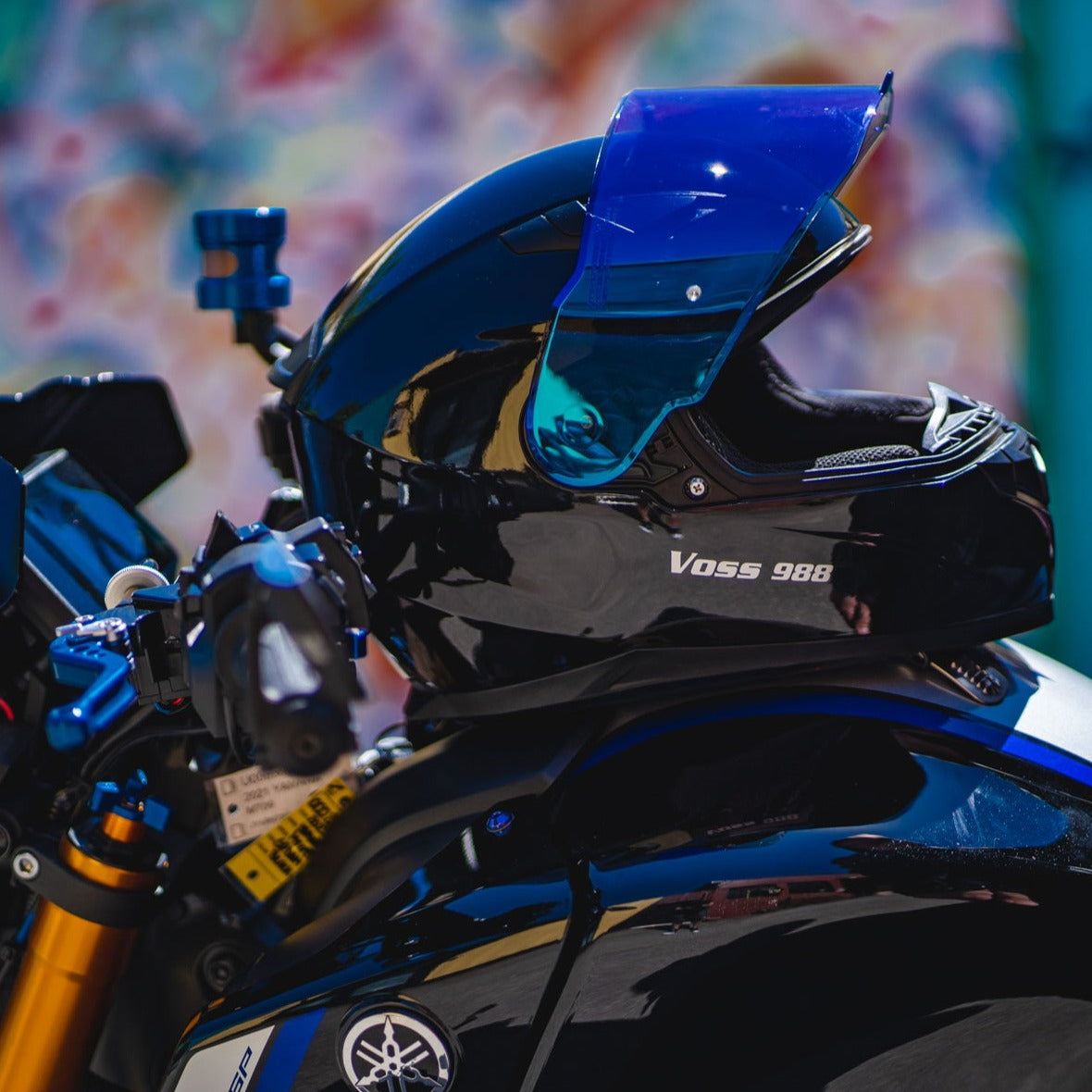VOSS 988 MOTO-1 GLOSS BLACK HELMET