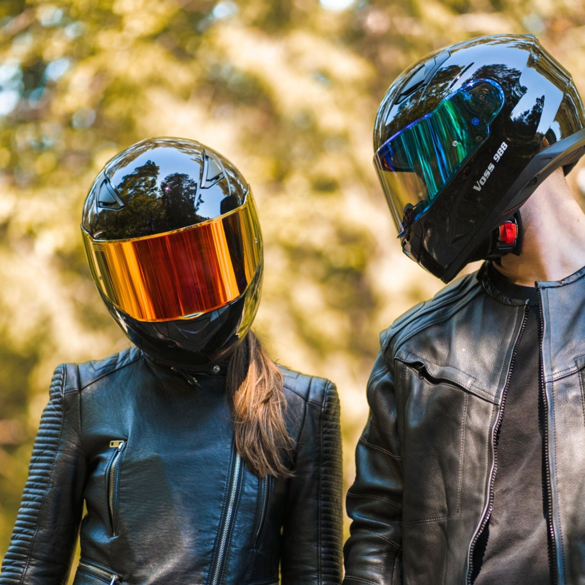VOSS 988 MOTO-1 GLOSS BLACK HELMET