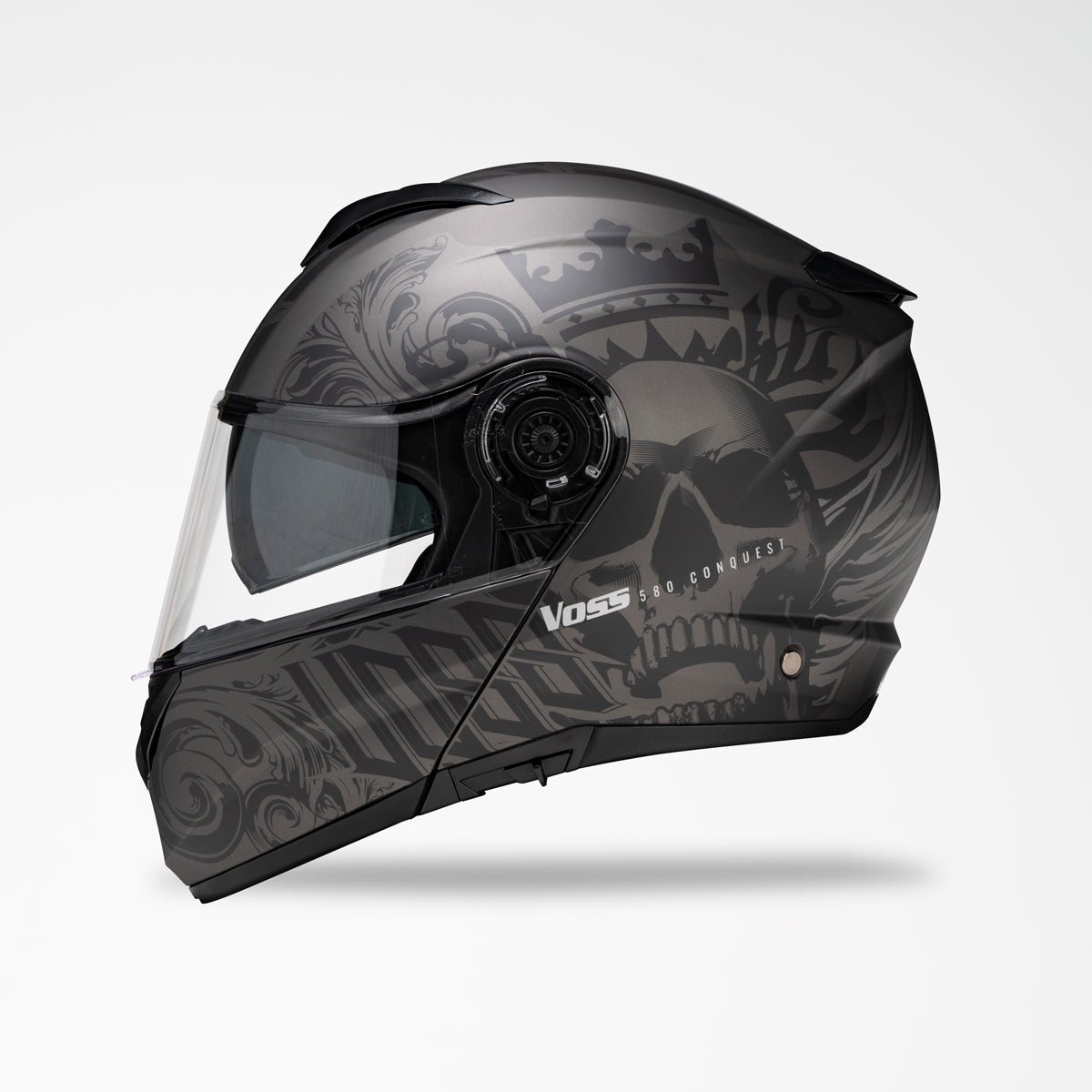 apocolyptic motorcycle helmet suit Voss 580 Conquest Apocalypse Modular Helmet