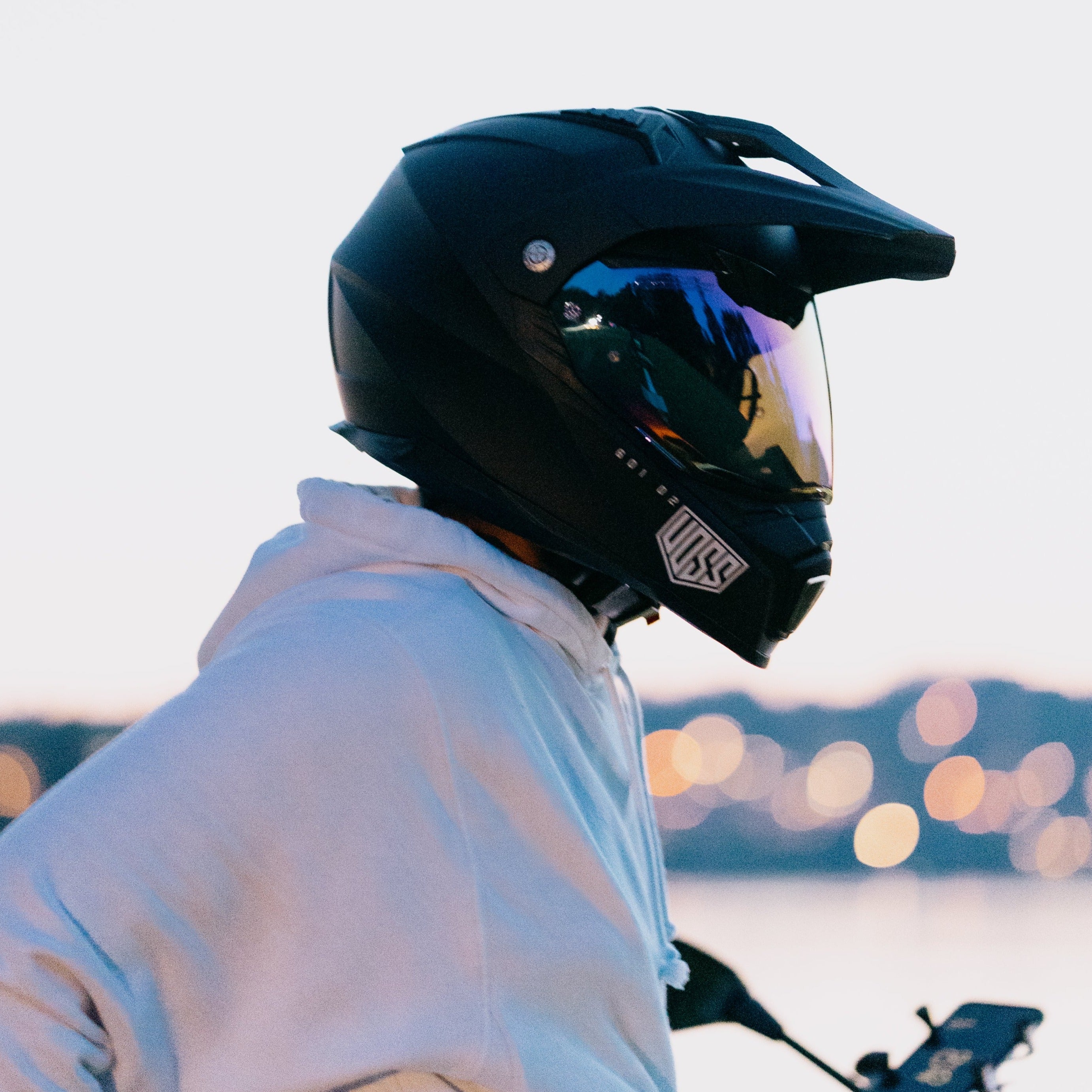 Voss 601 D2 Dual Sport Matte Black Helmet