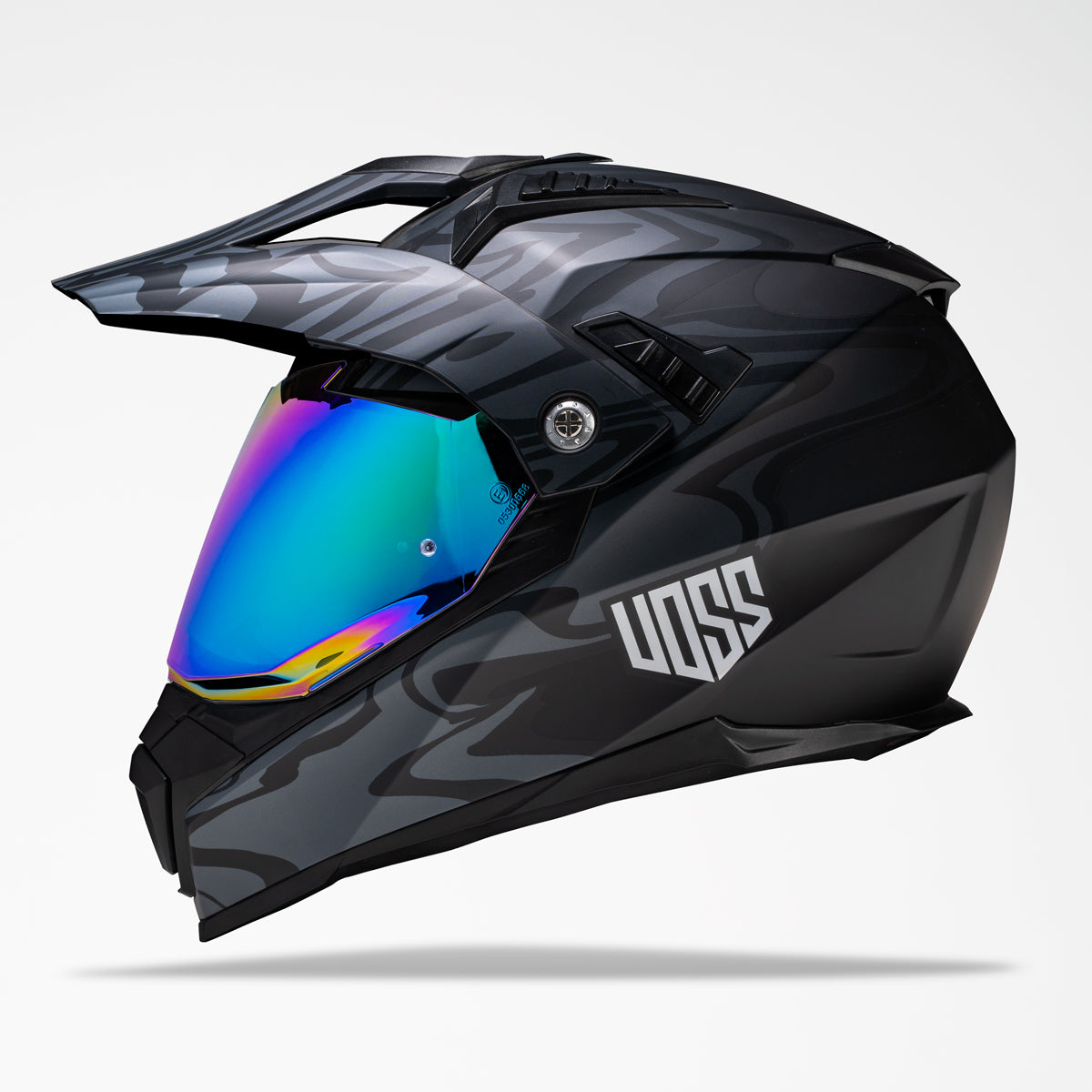 dual sport motorcycle helmets blue GDM Beast Helmet Matte Black Medium / Matte Black / Iridium & Clear 56 CM 21.7/22.0 Inch br M 57 Xd-5 | Discovery Blue |