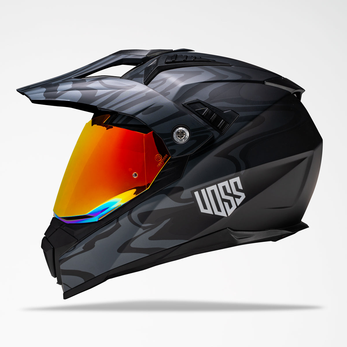 Voss 601 D2 Dual Sport Two-Tone Slick Helmet