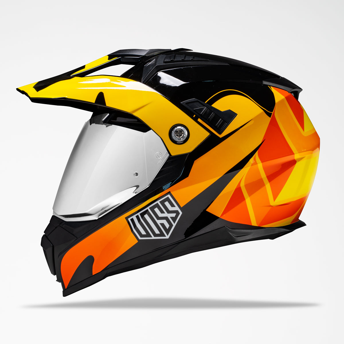 Voss 601 D2 Dual Sport Orange Geo-Trek Helmet