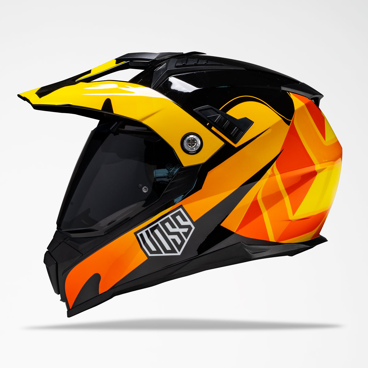 Voss 601 D2 Dual Sport Orange Geo-Trek Helmet