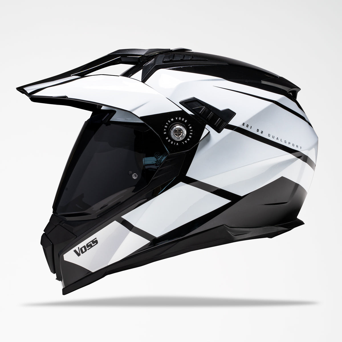 Voss 601 D2 Dual Sport White Inertia Helmet