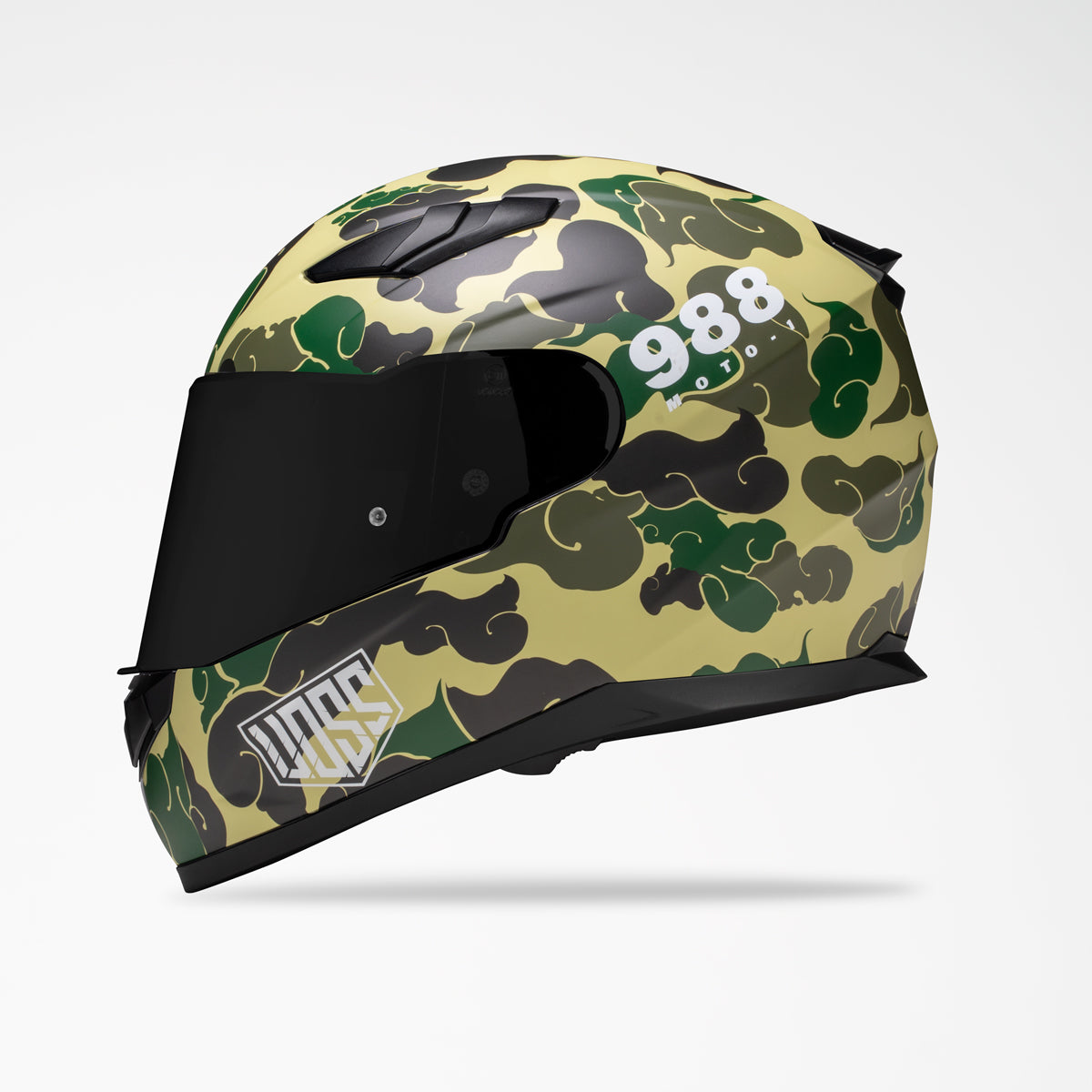 Voss 988 Moto-1 Green Camo Helmet
