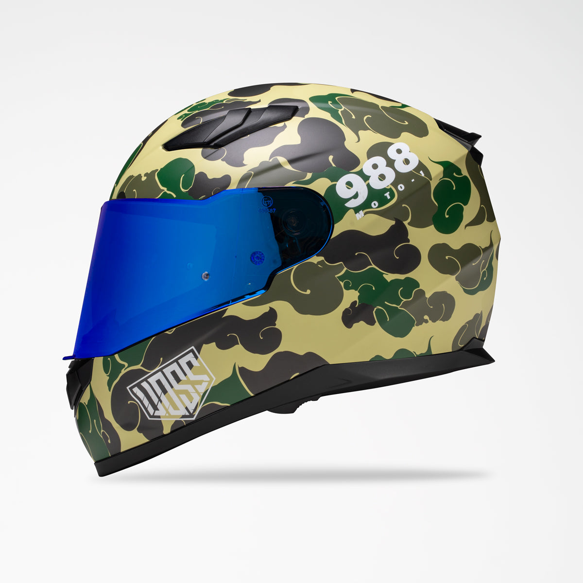 camo full face motorcycle helmet Bell Qualifier Full-Face (Matte Stealth Hi-Vis/Camo road riding Safety Standard Certification LS2 Helmets Assault Commando Full
