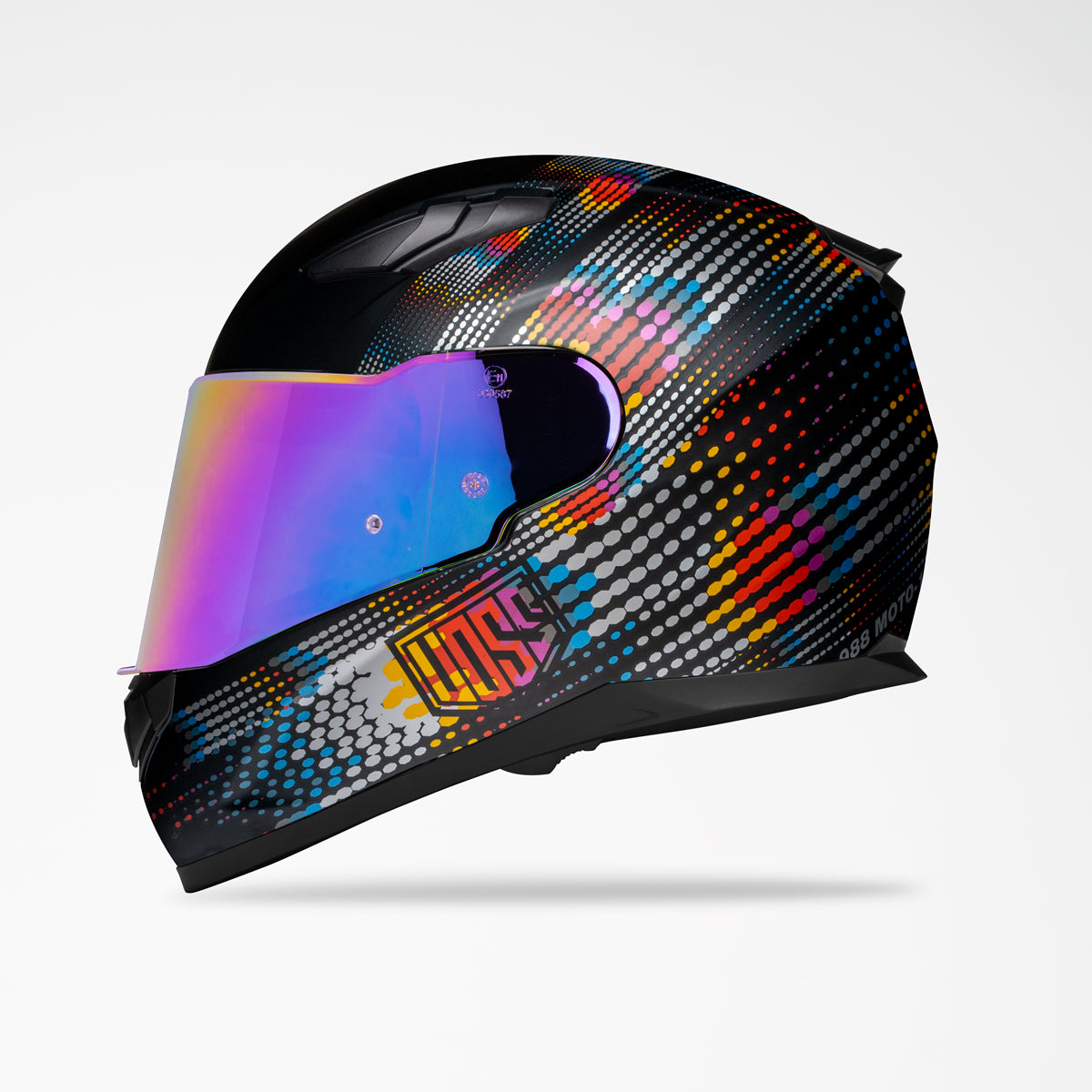Voss 988 Moto-1 Metal Fractal Helmet