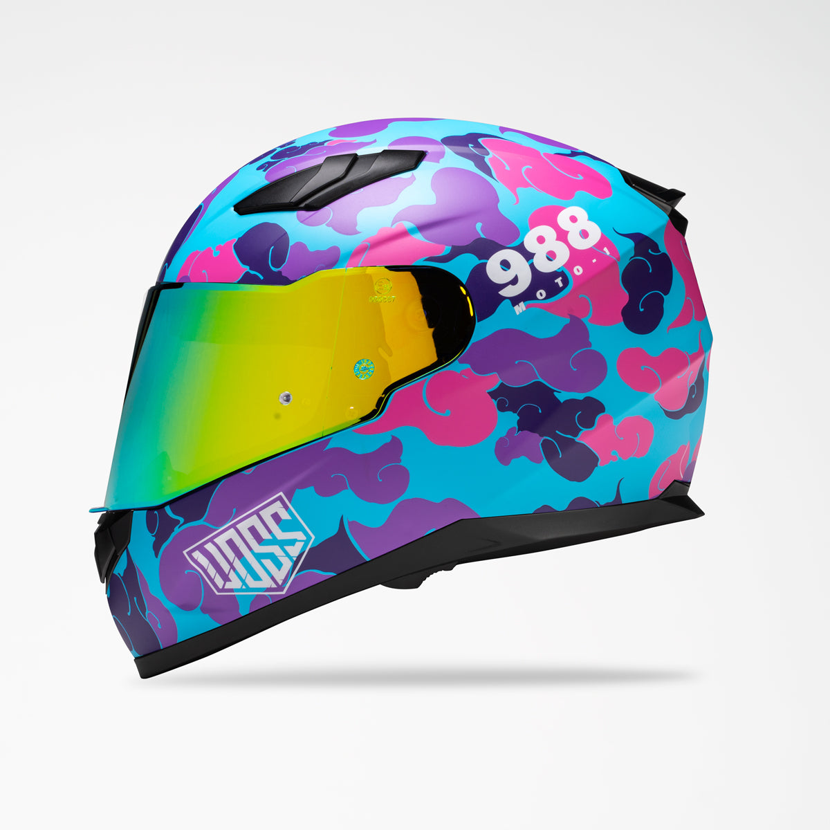Voss 988 Moto-1 Pink Camo Helmet