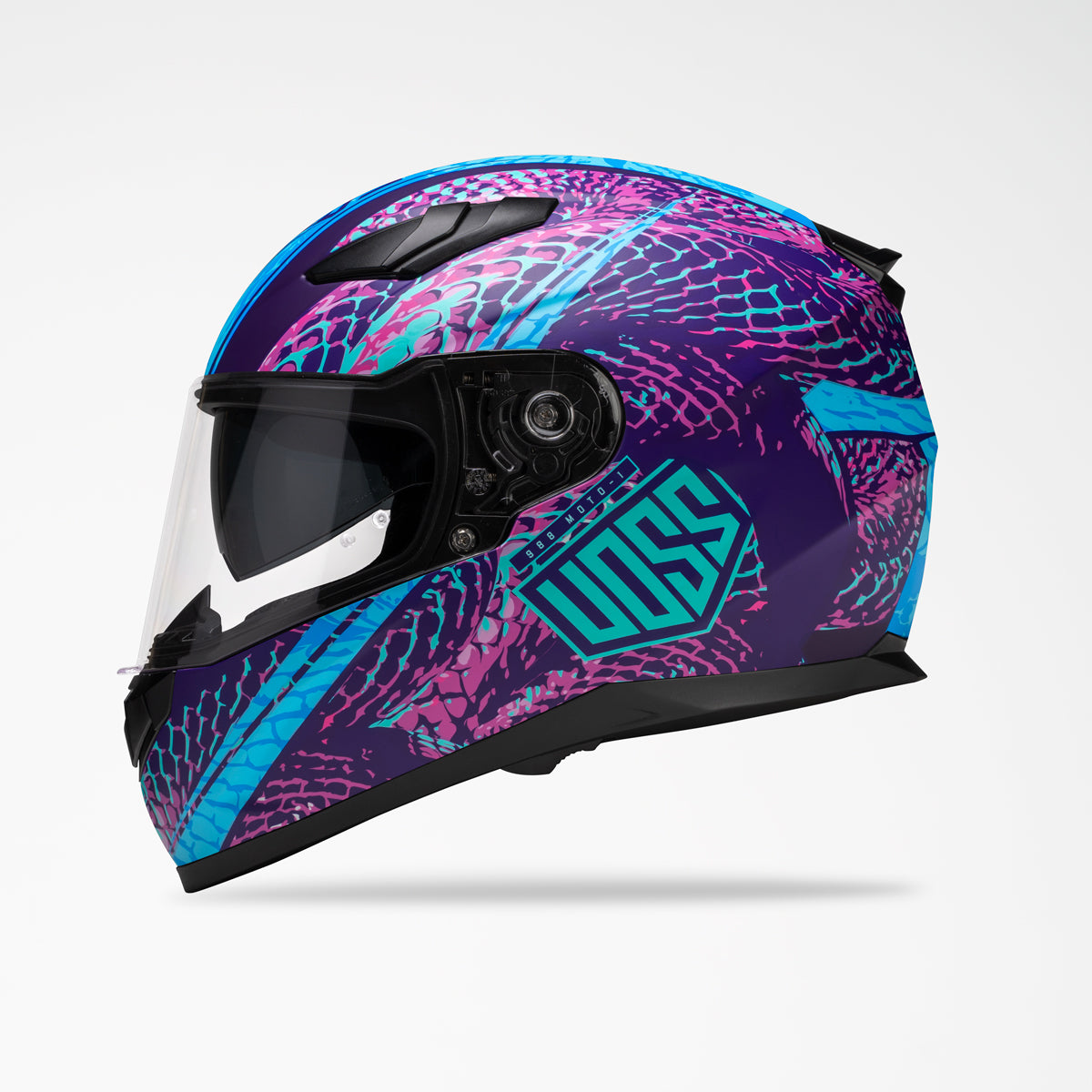 VOSS 988 MOTO-1 PURPLE HAZE SERPIENTI HELMET - Voss Helmets