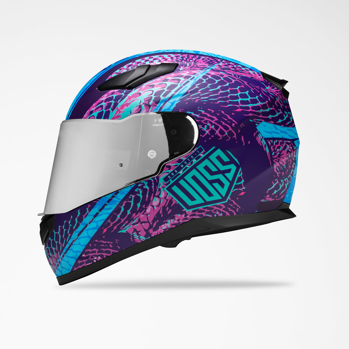VOSS 988 MOTO-1 PURPLE HAZE SERPIENTI HELMET - Voss Helmets