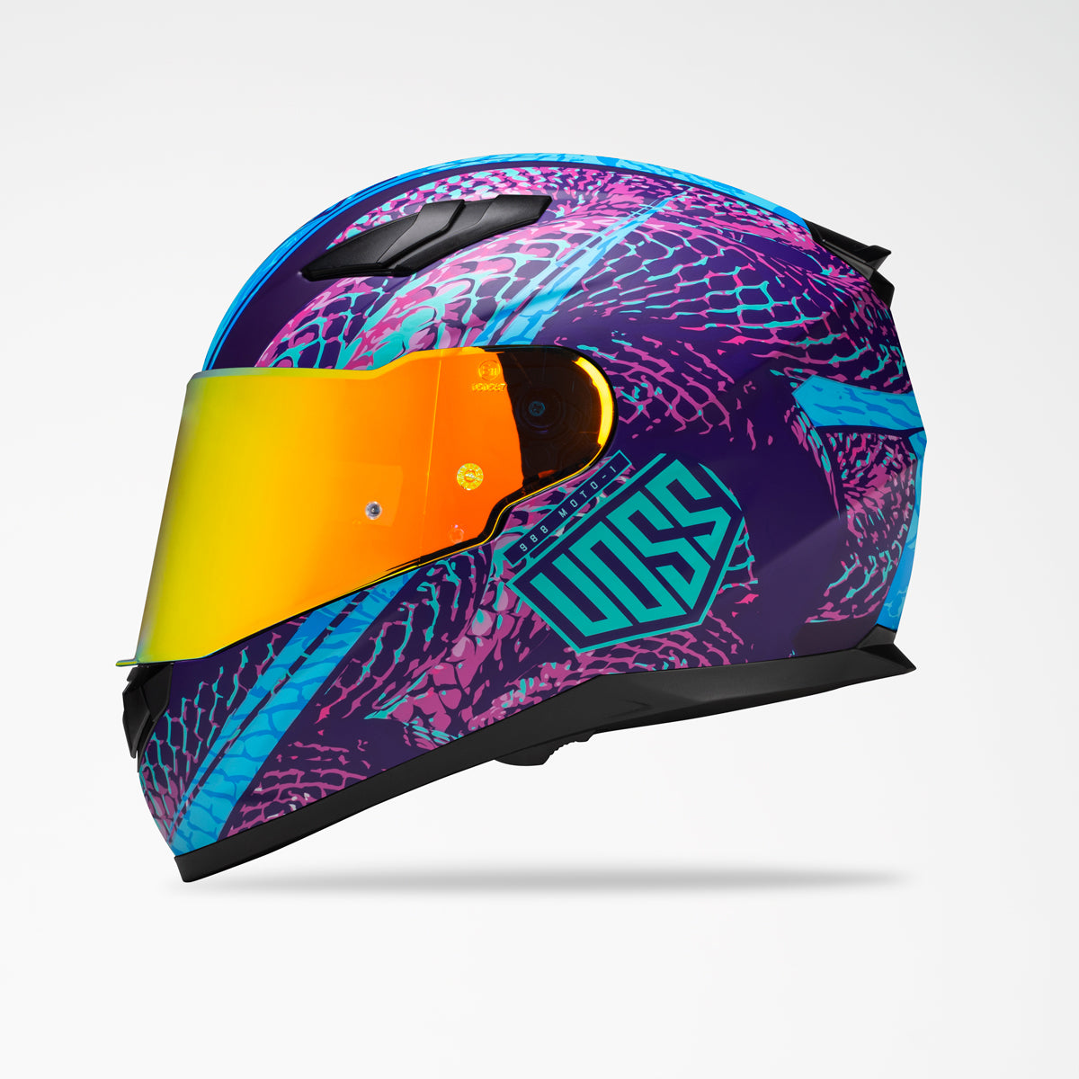 VOSS 988 MOTO-1 PURPLE HAZE SERPIENTI HELMET - Voss Helmets