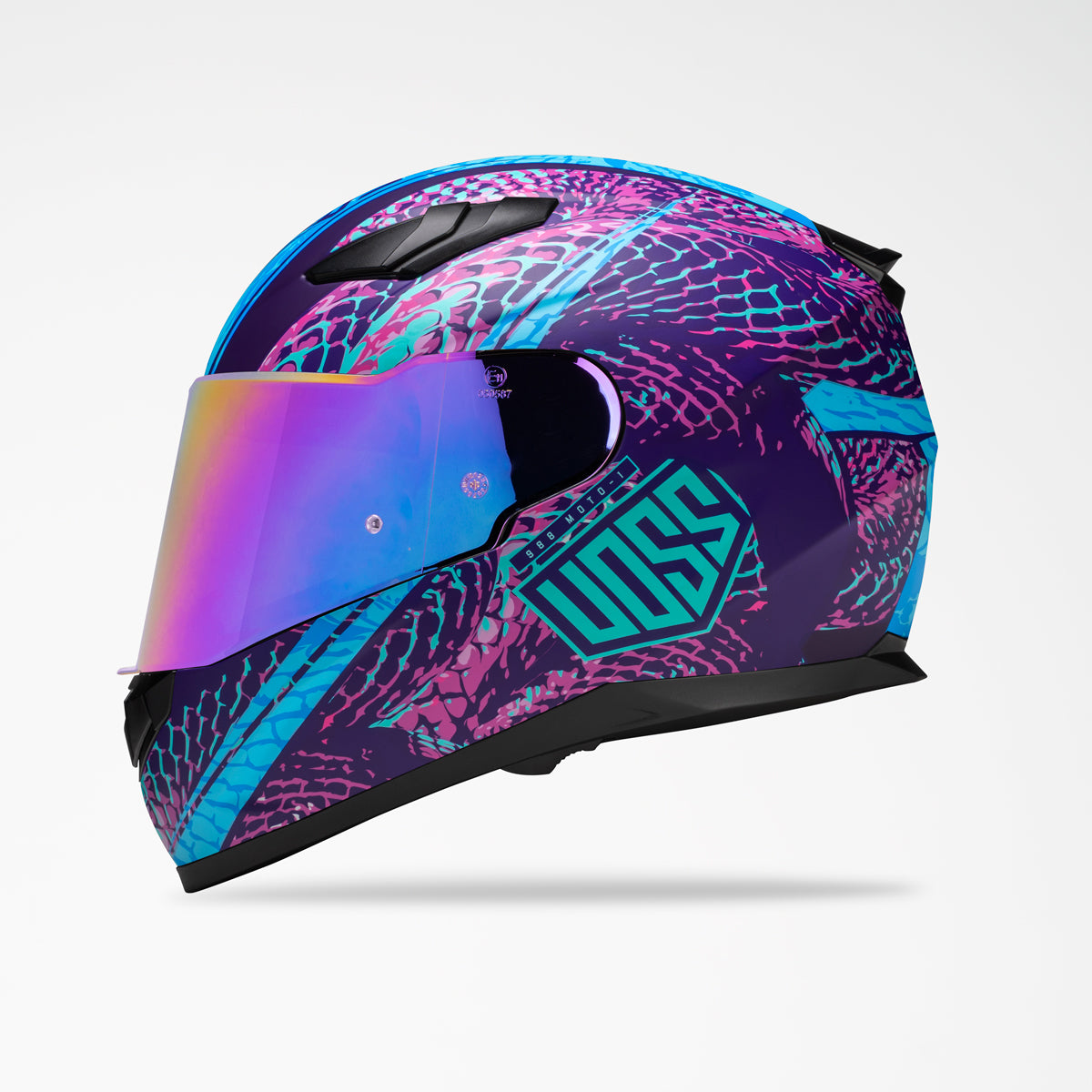 VOSS 988 MOTO-1 PURPLE HAZE SERPIENTI HELMET - Voss Helmets