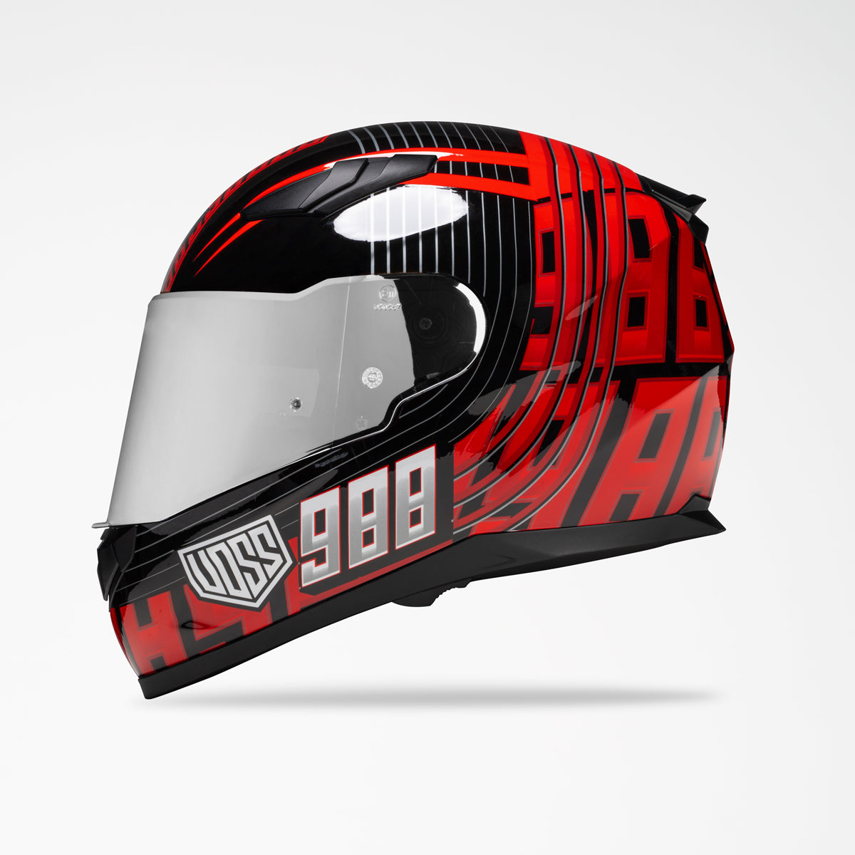 VOSS 988 MOTO-1 RED ECHO HELMET - Voss Helmets