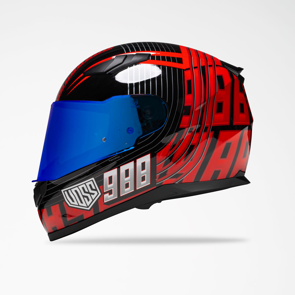 VOSS 988 MOTO-1 RED ECHO HELMET - Voss Helmets