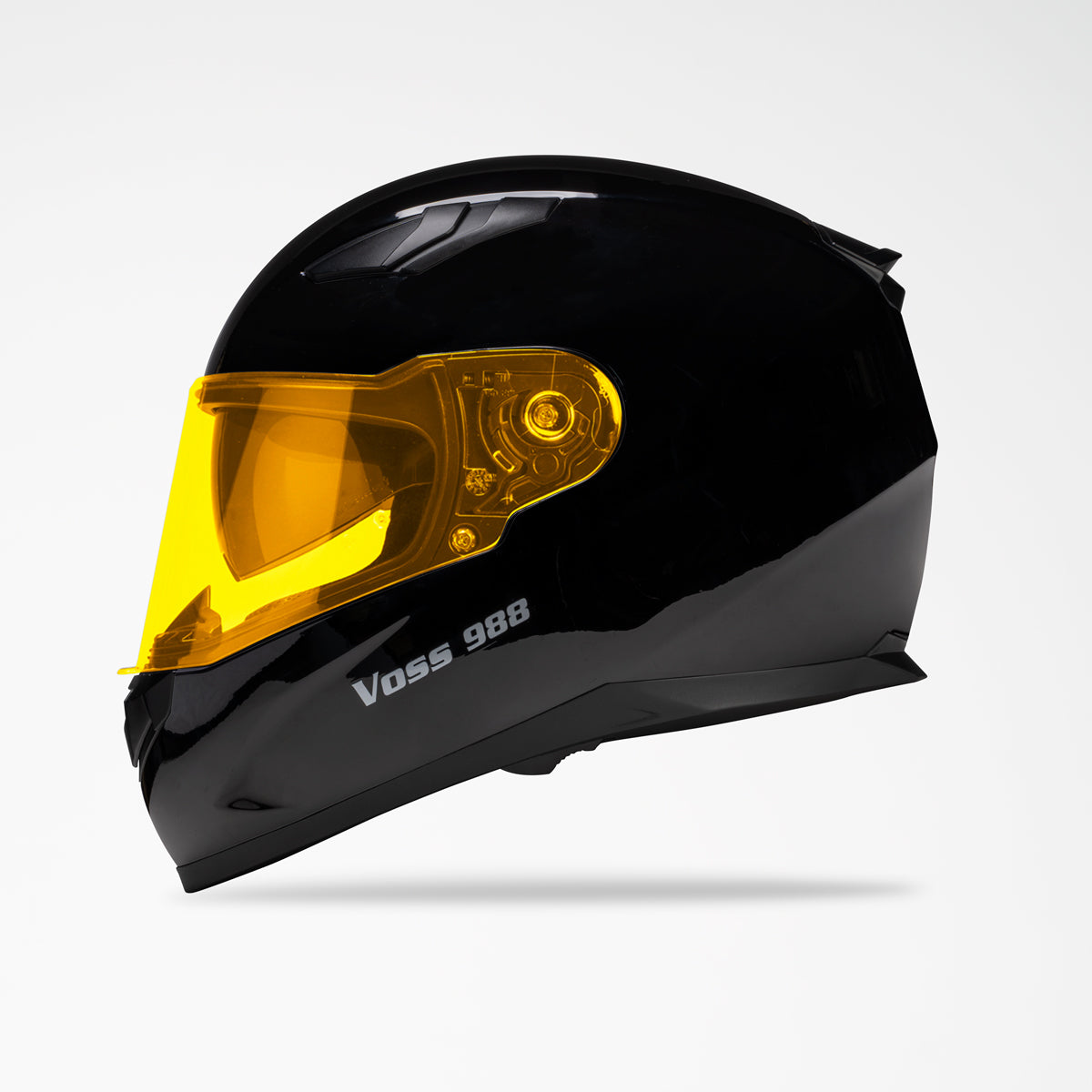 flat black or gloss motorcycle helmet Voss 988 Moto-1 Black Full Face Helmet