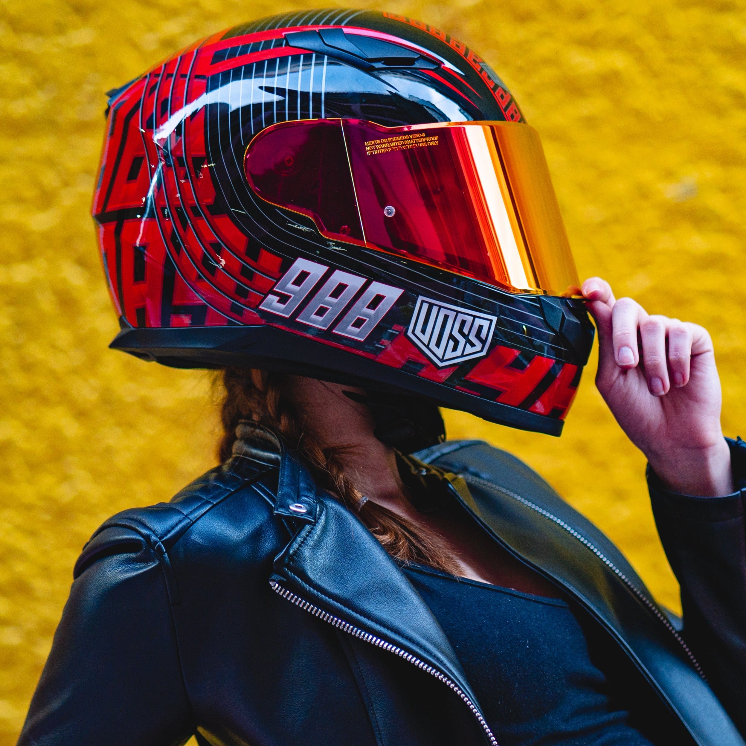 Voss 988 Moto-1 Echo Red Helmet