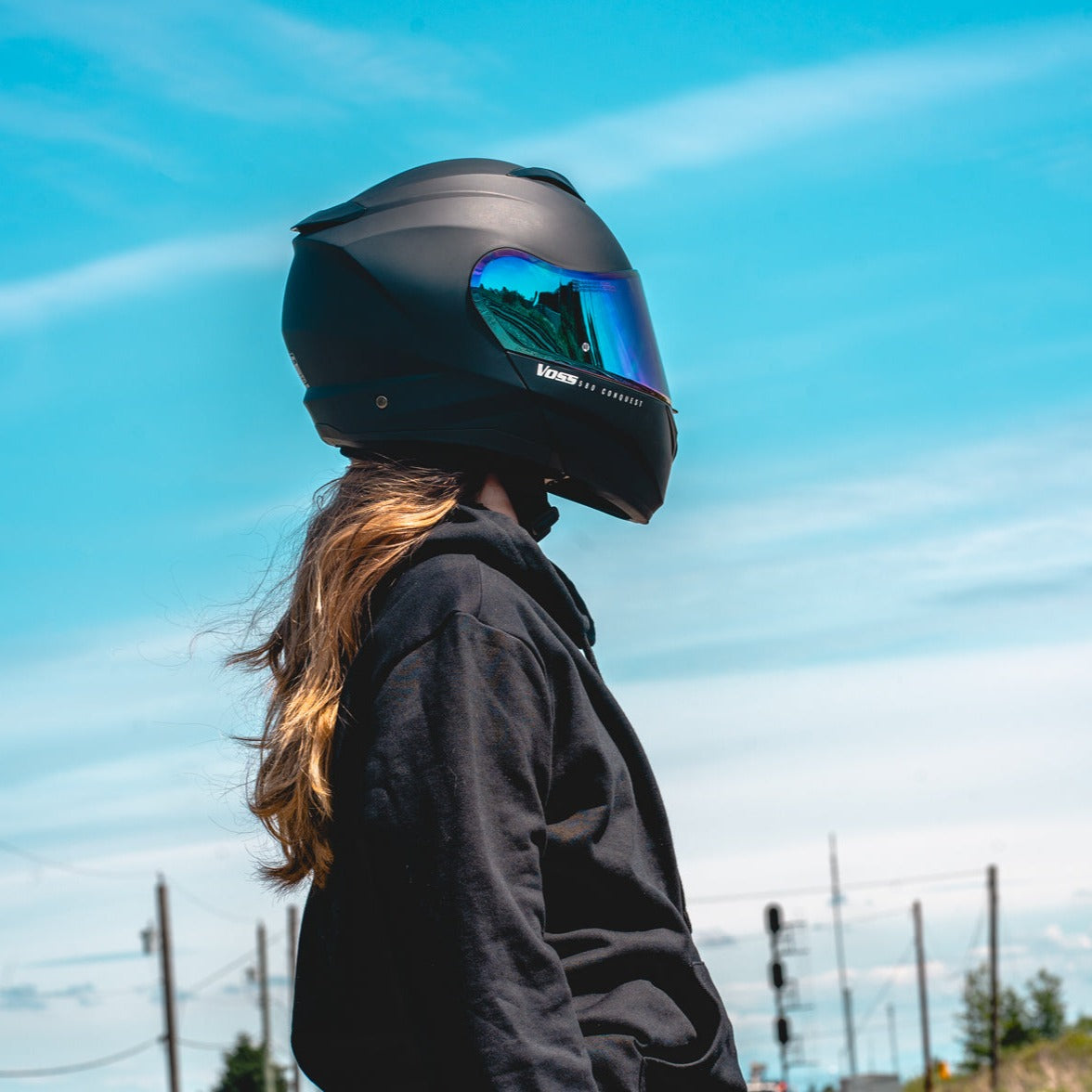 Voss 580 Conquest Matte Black Helmet