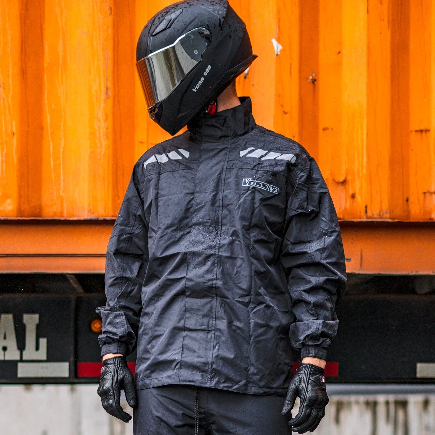 Voss V3 Storm System Raingear Black/Silver Jacket
