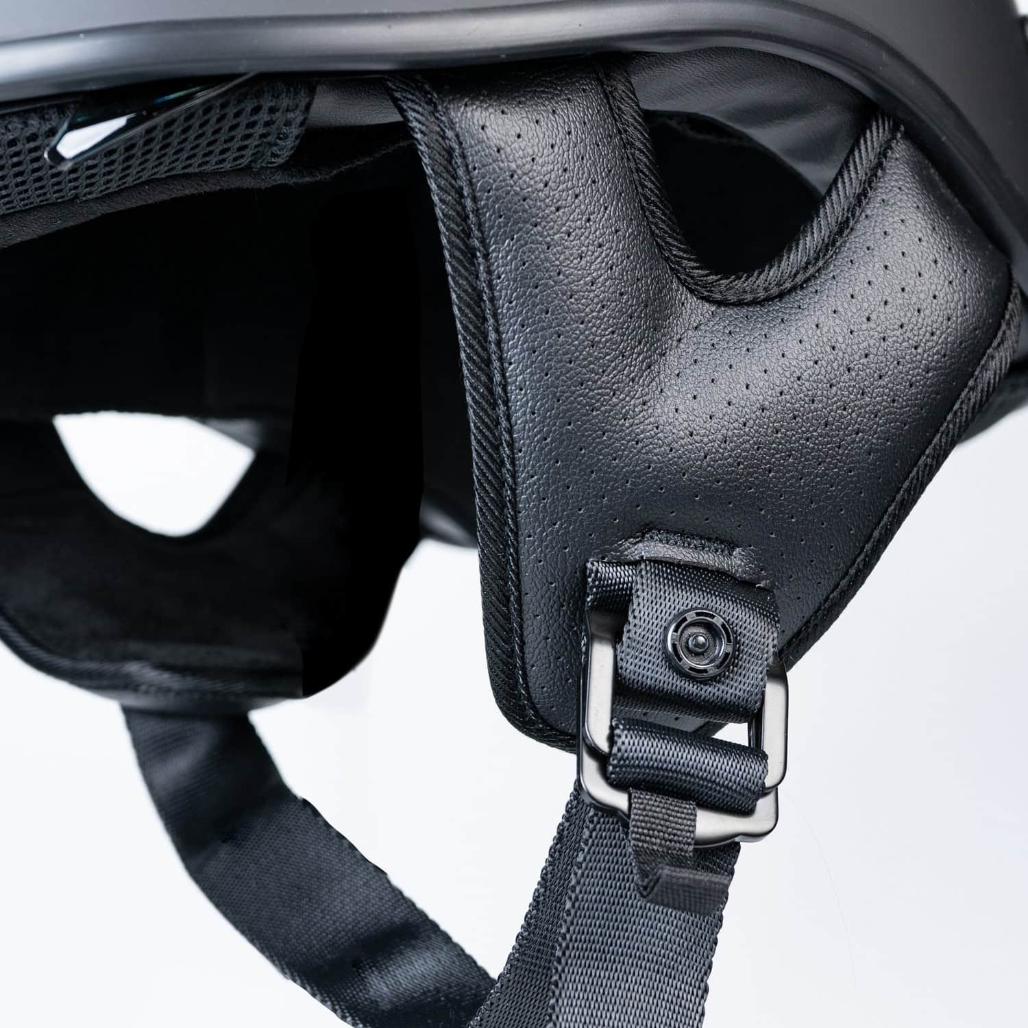 Voss 707Frp Black 3-Amigos Half Helmet