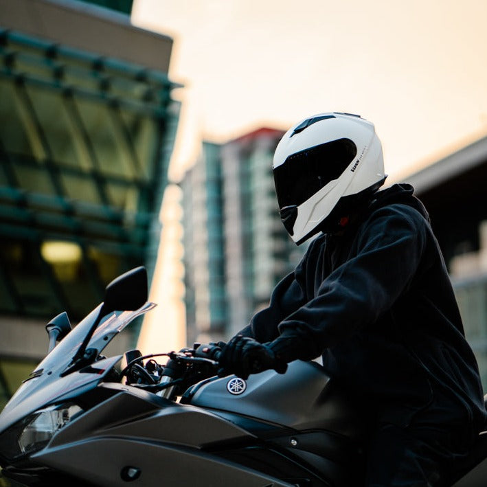 Voss 989 Moto-V Matte White Helmet