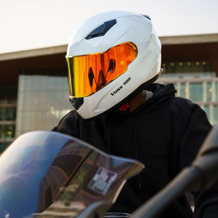 Voss 988 Moto-1 Gloss White Helmet