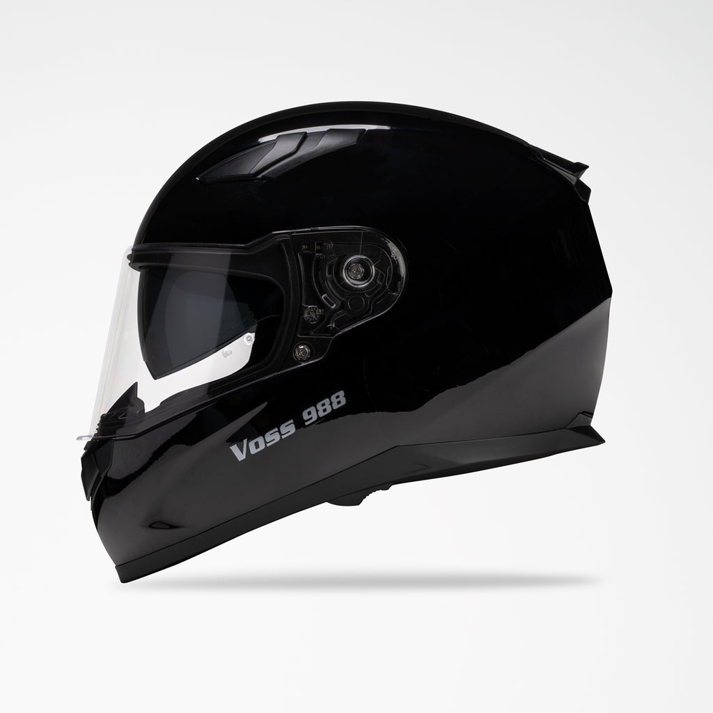 Voss 988 Moto-1 Black Full Face Helmet