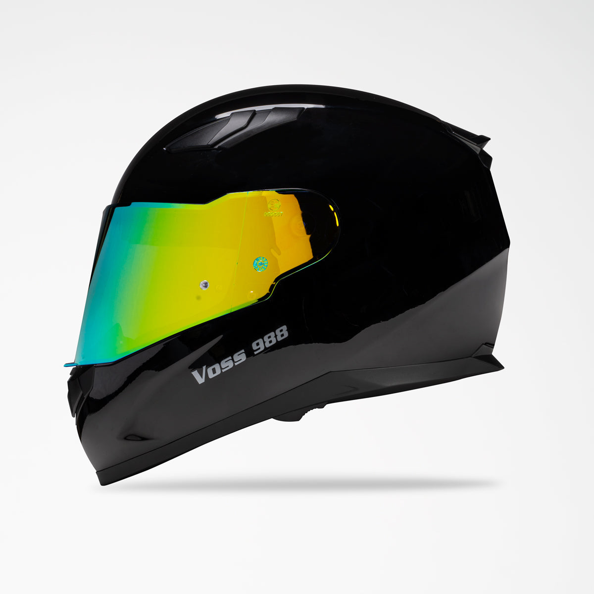 VOSS 988 MOTO-1 GLOSS BLACK HELMET