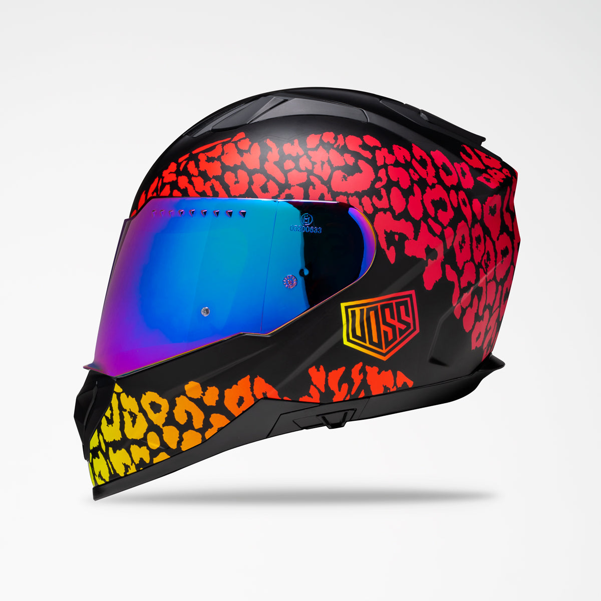 cow print motorcycle helmet Voss 989 Moto-V Roy Cleo Full Face Helmet