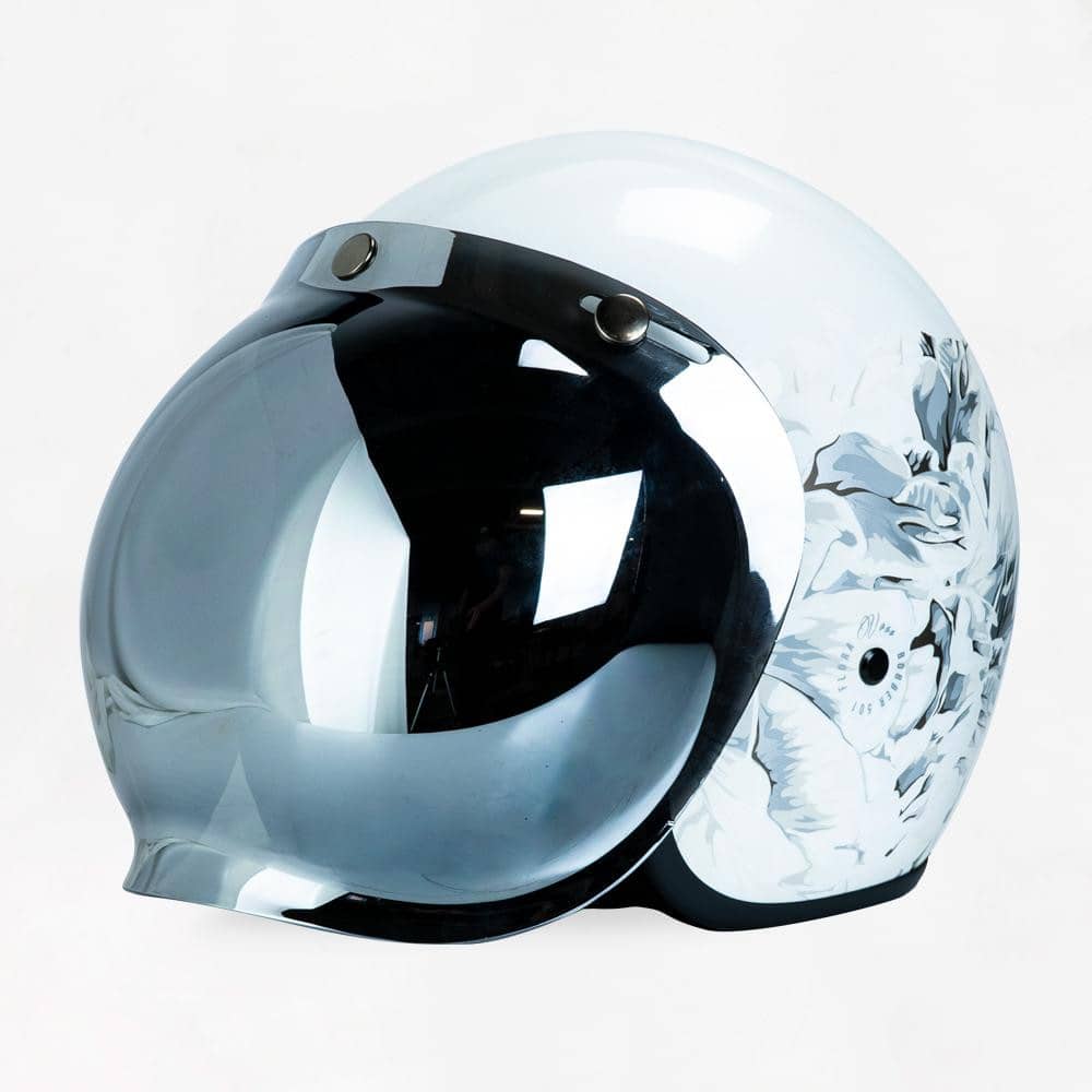 VOSS 501 BOBBER WHITE FLORA HELMET - Voss Helmets