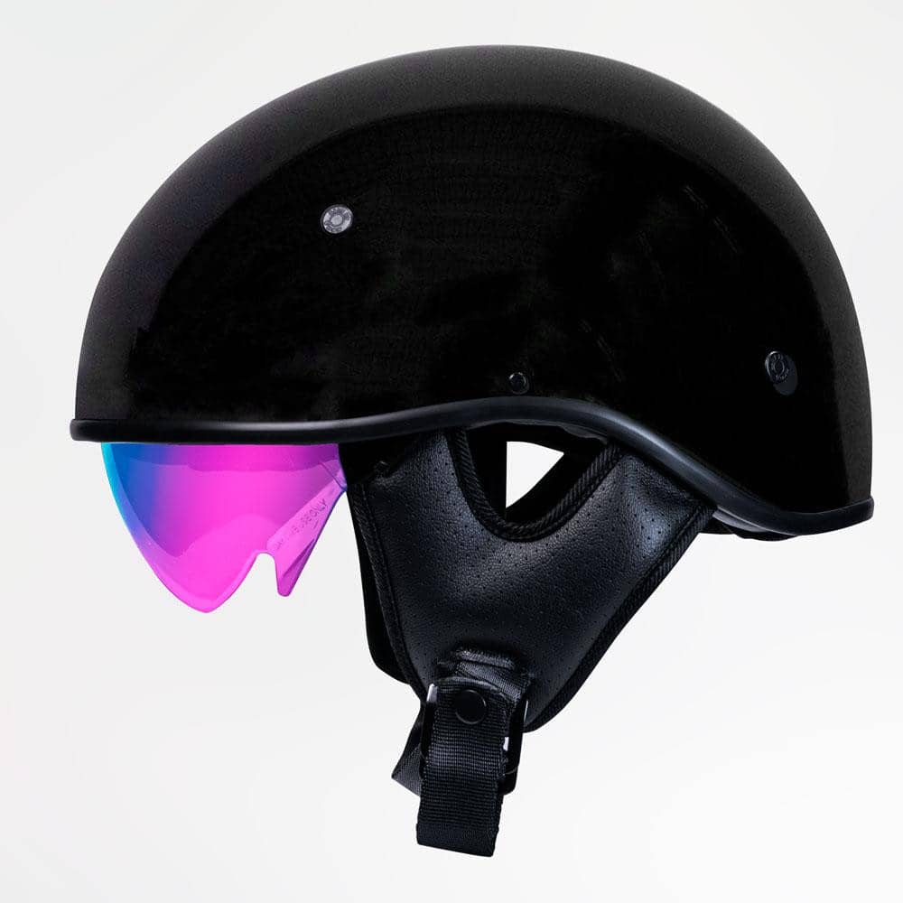 Voss 707Frp Cruise Gloss Black Half Helmet