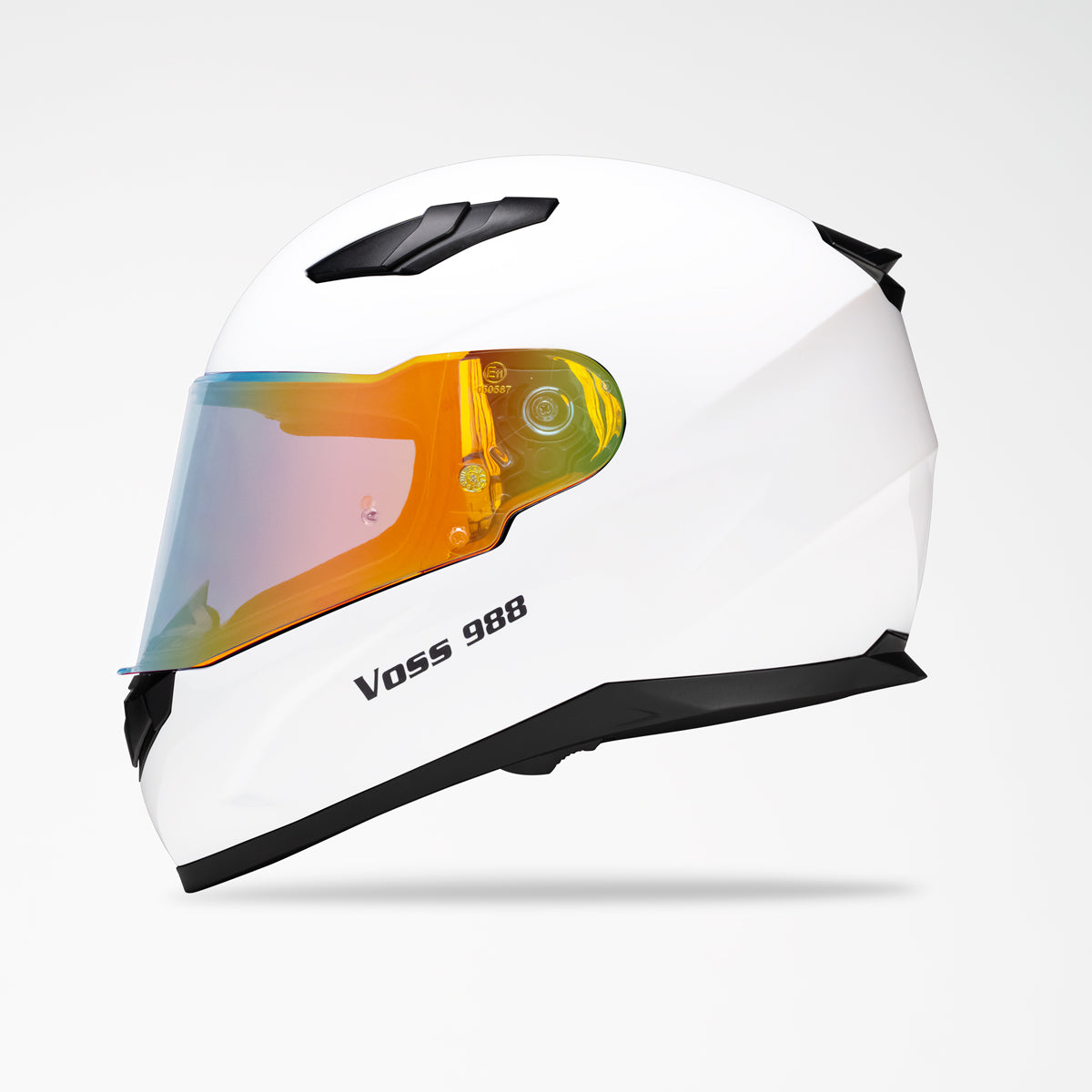 Voss 988 Moto-1 Gloss White Helmet