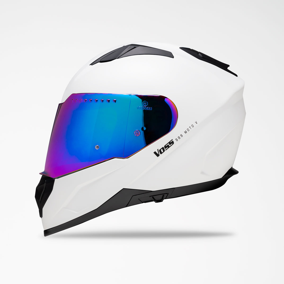 VOSS 989 MOTO-V MATTE WHITE HELMET - Voss Helmets